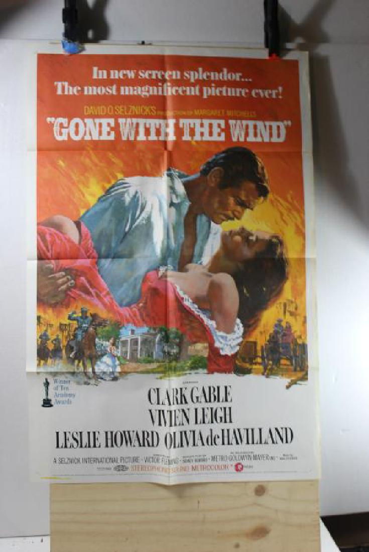 Gone with the Wind (1974) Stereo Graphic Sound Metro: Original poster from the 1974 remake of the film â€œGone with the Wind” starring Clarke Gable, Vivien Leigh. *All posters shipped folded as shown in 2nd photo* Poster is brand new