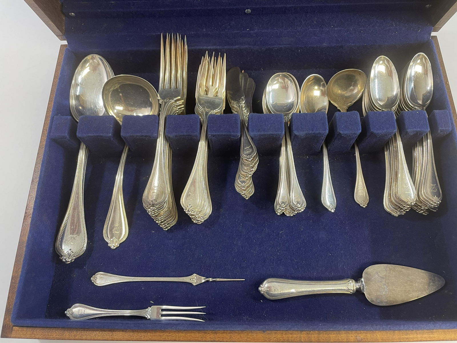 Towle Sterling Silverware Set in Brown Box w/ Monogram (1 of 20)
