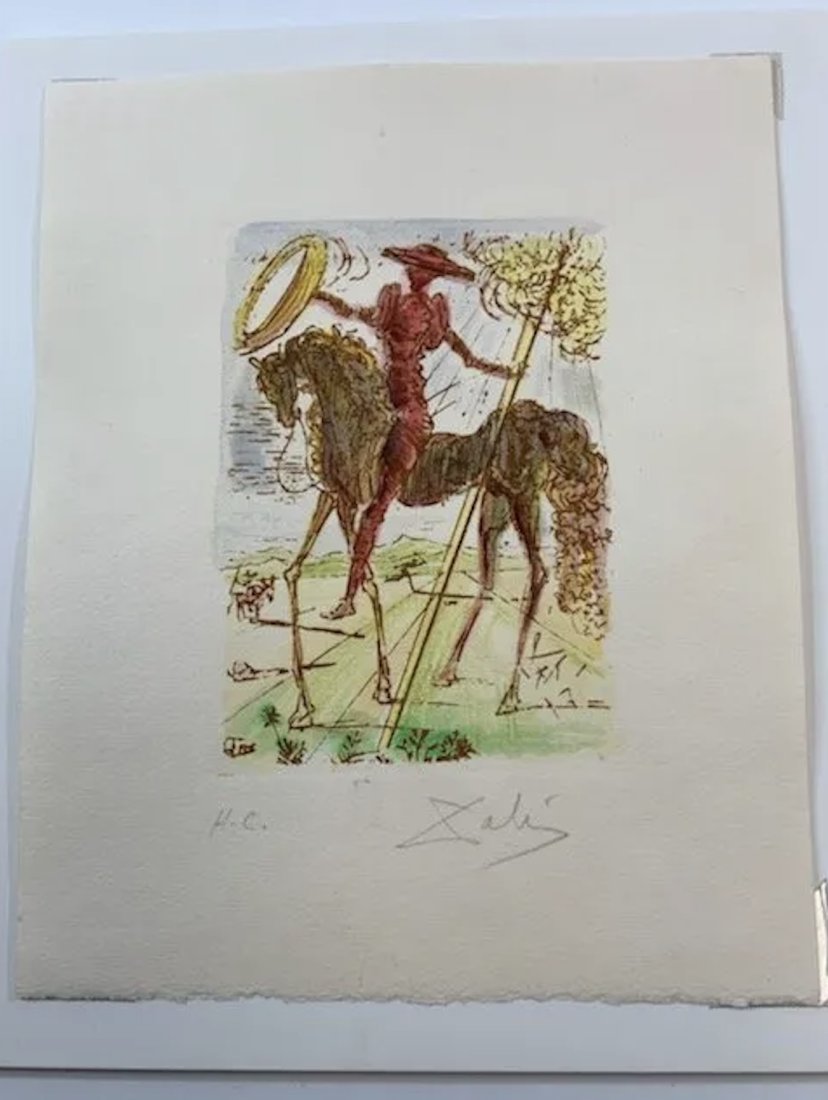 Don Quixote Original Etching by Salvador Dali - Signed (1 of 7)
