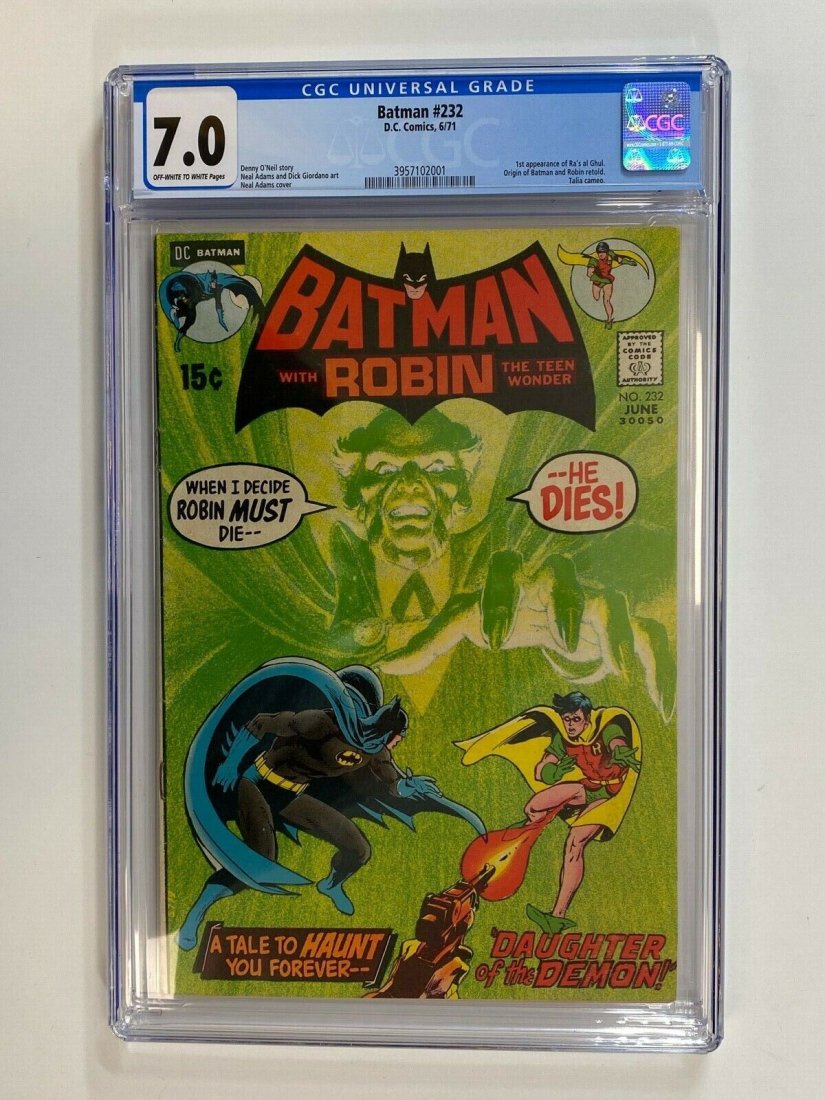 Batman #232 D.C. Comic 6/71 Batman & Robin 7.0 Grade 1971 1st Appearance of Ra's Al Ghul (1 of 8)
