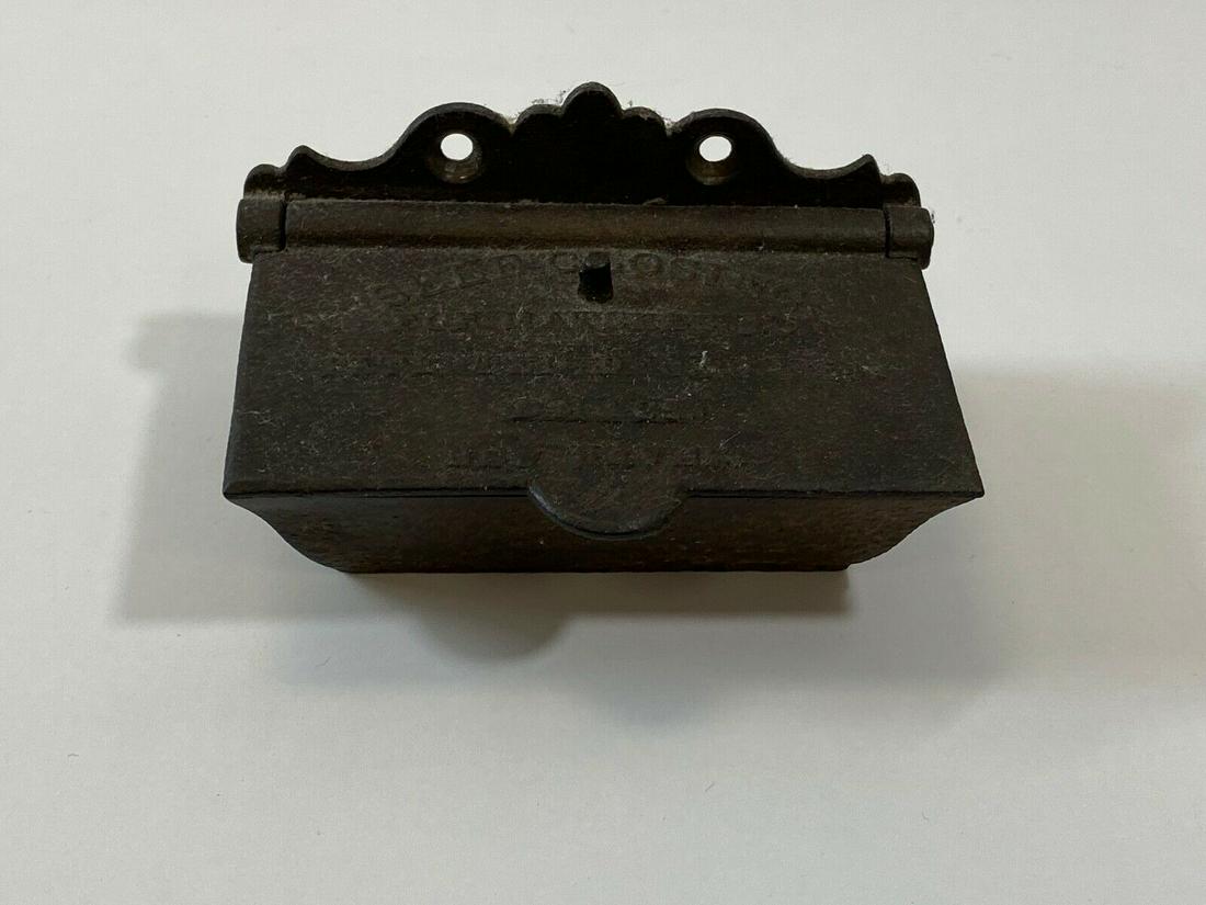 D.M. & Co. Self Closing For Matches. & C. Patented. Dec 20, 1864, New Haven Box (1 of 8)