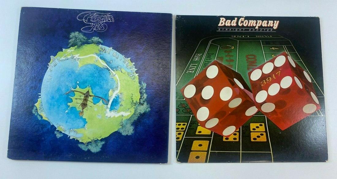Fragile by Yes & Straight Shooter by Bad Company Vinyl Albums: Lot of 2- Fragile by Yes & Straight Shooter by Bad Company Vinyl Album. They are both in good condition, they have not been tested, the records measures 12".