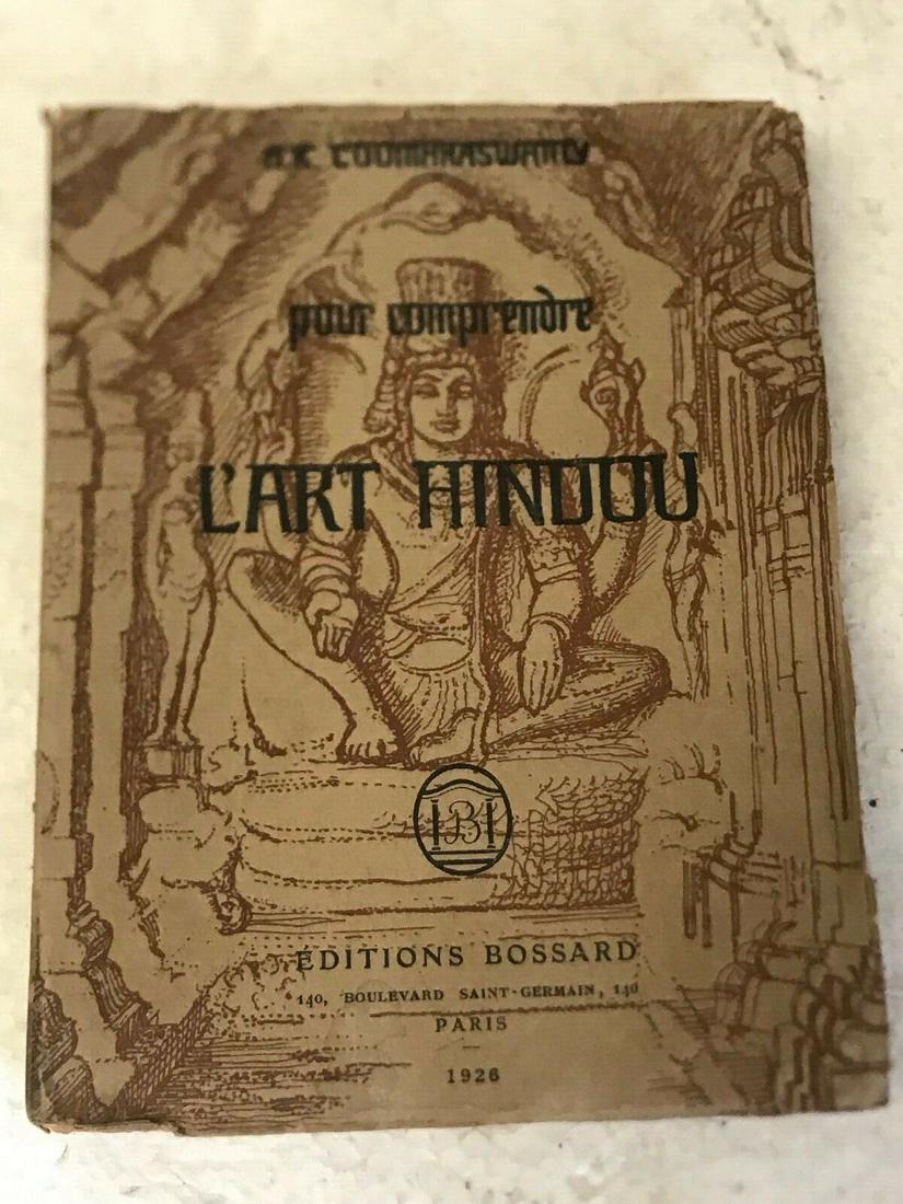 Pour Comprendre L'Art Hindou - Editions Bossard - Paris 1926 - First Edition: Pour Comprendre L'Art Hindou- Editions Bossard - Paris 1926 - This is the First Edition, it is I okay condition for its age. the book binding is in okay condition, it has signs of wear. the book has 1