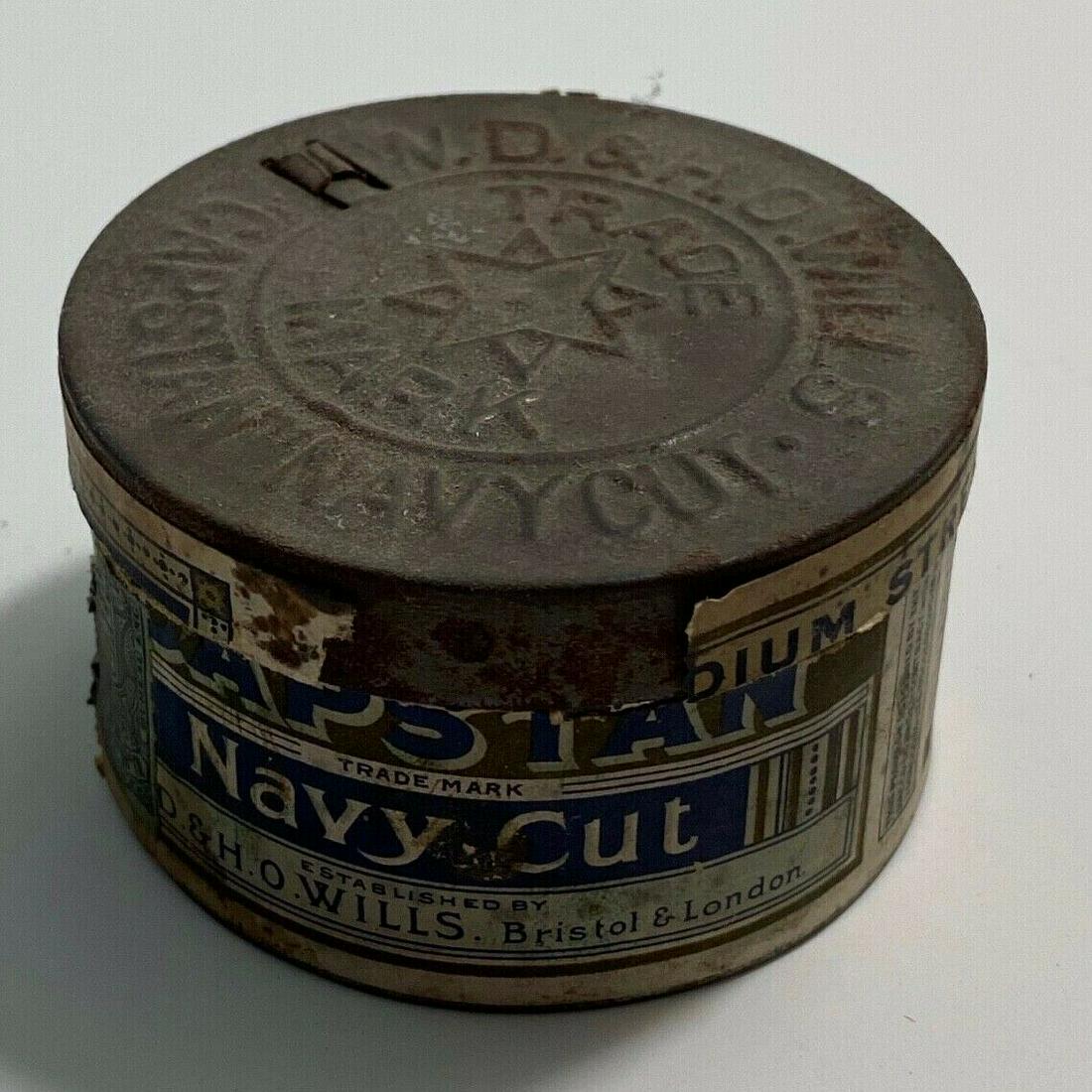 Vintage W.D. & H.O. Wills Capstan "Navy Cut" Advertisement Tin (1 of 7)