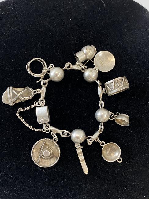 Farfan Mexico .925 Sterling Silver Charm Bracelet (1 of 15)