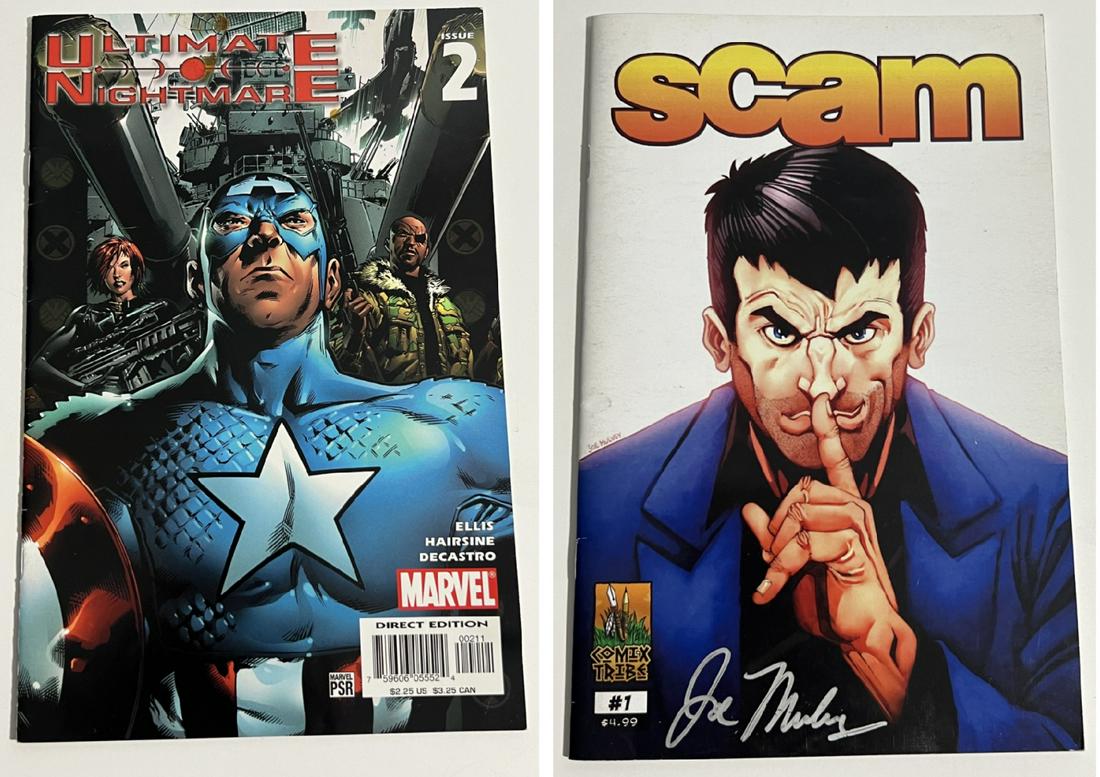 Ultimate Nightmare Issue No.2, (Sept. 2004) & Scam #1 First Printing (2011) Signed by Joe Mulvey (1 of 14)