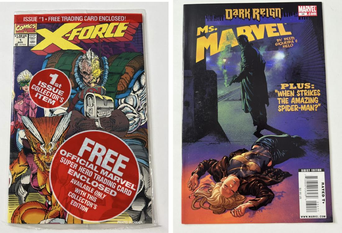 X-Force Vol. 1 No. 1 Augsust 1991 (Mint Condition)  & Dark Reign: Ms. Marvel No. 34 February 2009 (1 of 6)