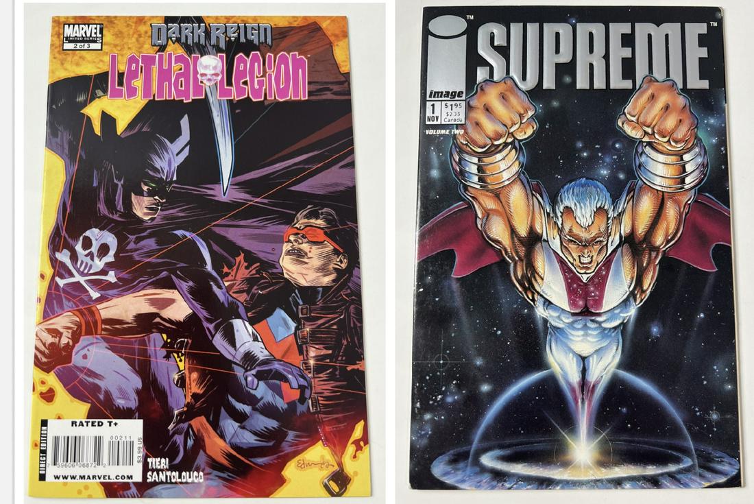 Dark Reign Lethal Legion No. 2 September 2009 & Supreme Vol. 2 No. 1 November 1992 First Printing (1 of 11)