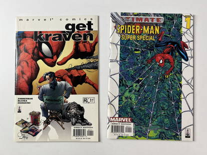 Spider-Man - Get Kraven - 1 of 7 - 2002 - Marvel & Ultimate Spider-Man Super Special (2002) #1 -: Two Marvel Comics: Both are in great condition, do have signs of age Spider-Man - Get Kraven - 1 of 7 - 2002 and Ultimate Spider-Man Super Special (2002) #1 - Direct Edition