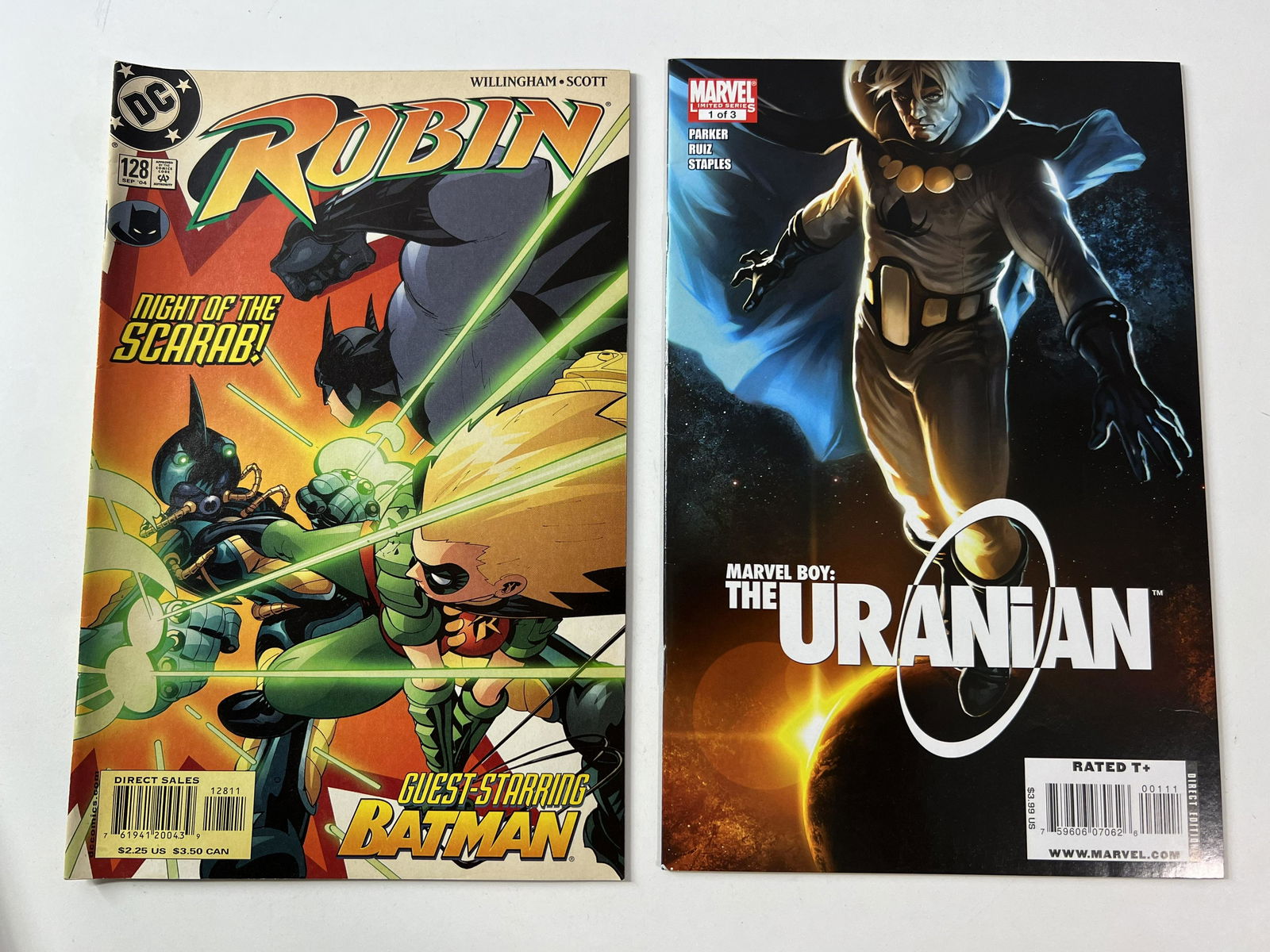 Robin: Night of the Scarab! No. 128 September 2004 & Marvel Boy: The Uranian. No. 1 January 2010 (1 of 11)