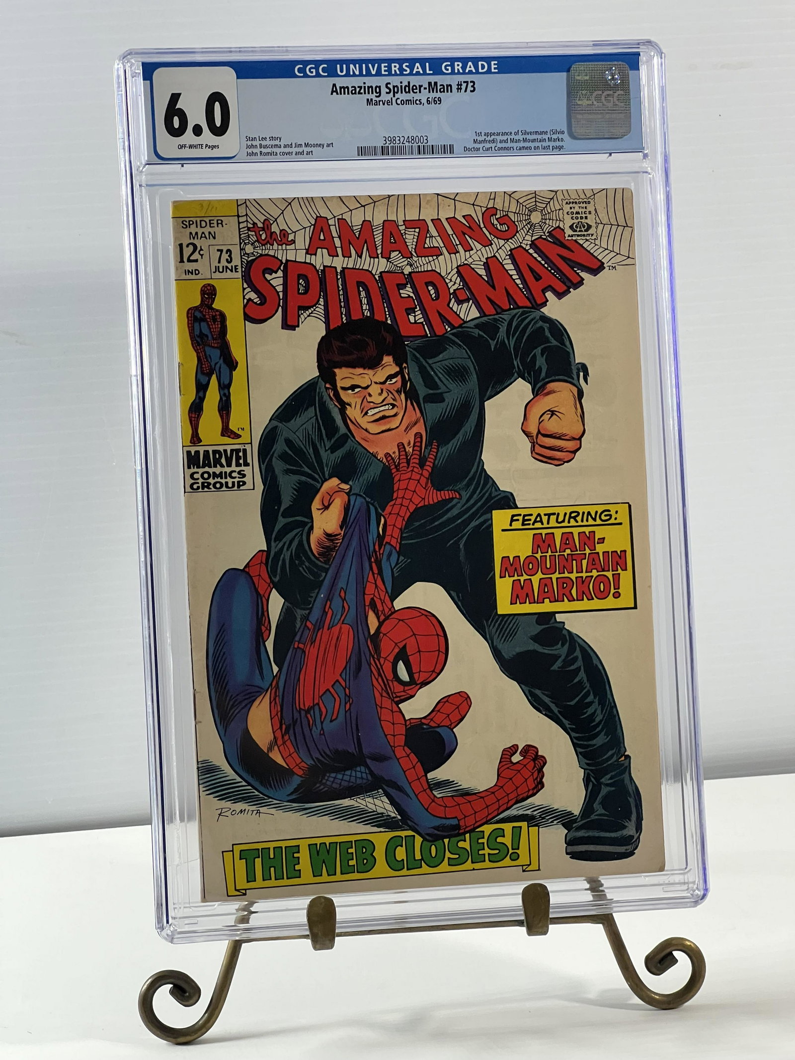 Amazing Spider-Man 73 6/69 Marvel Comics CGC, 6.0 OFF-WHITE (1 of 5)