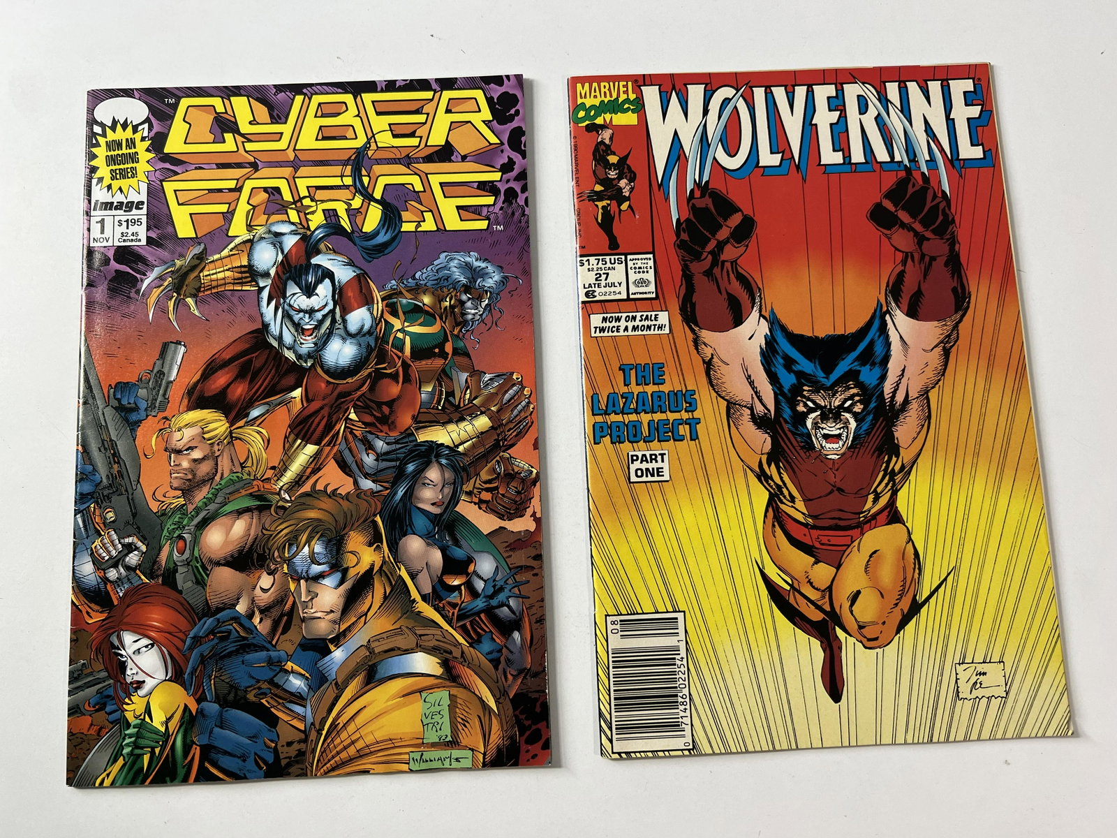 Cyber Force Vol. 2 No. 1 November 1993 First Printing & Wolverine No. 27 Late July 1990 (1 of 10)