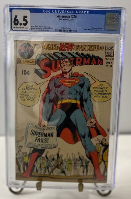 Superman 240 7/71 D.C. Comics 6.5 OFF-WHITE TO WHITE CGC (1 of 6)