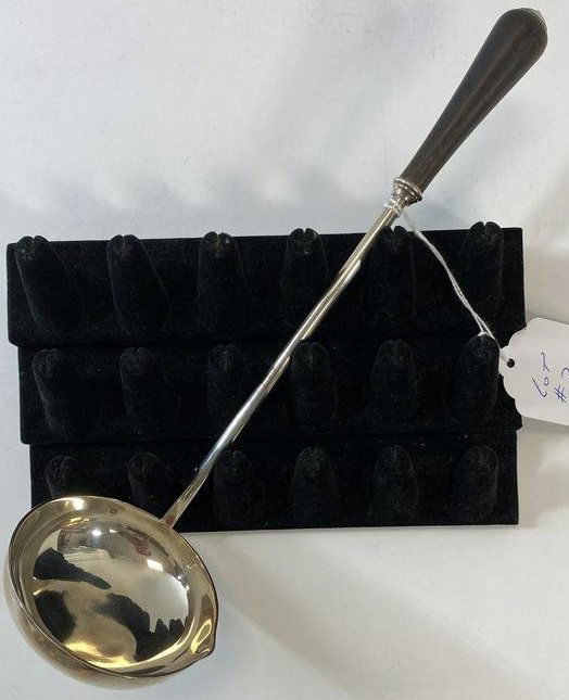 Christofle-French-Sterling Silver punch ladle with long silver and baleen handle: Sterling Silver Luxurious punch ladle with long baleen handle. It Measures 11" from the top to the bottom of bowl . the bowl on bottom is 3/4"round, and 1"Deep has all marks inside of bowl