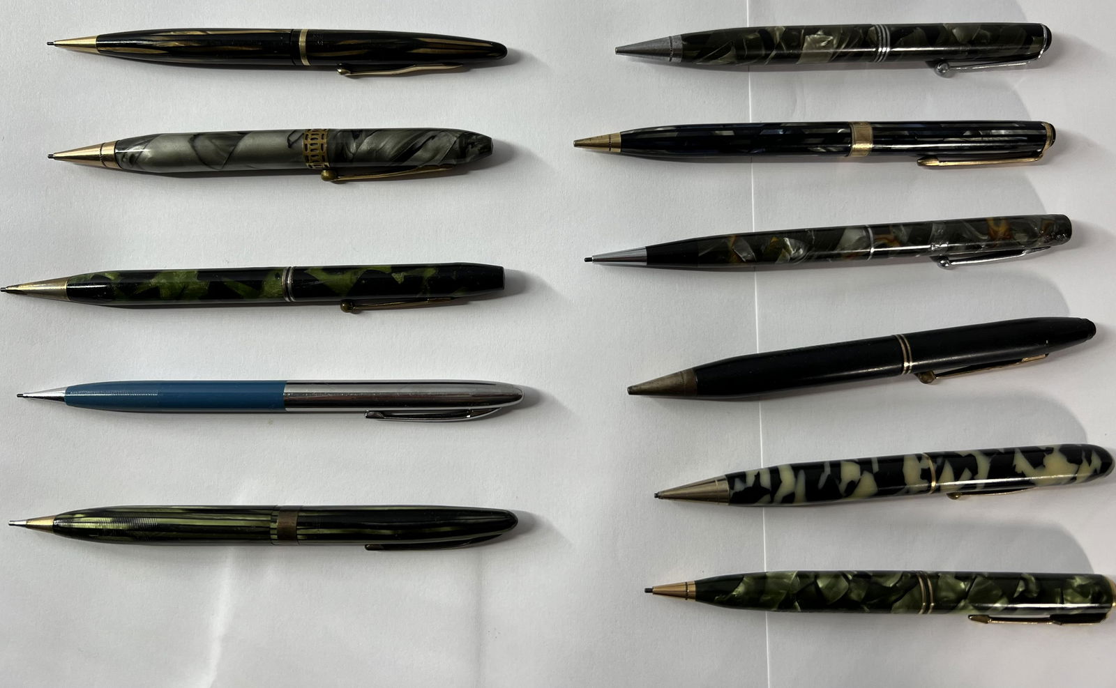 1940s Mechanical Pencils. Assortment of 11 Different Brands and Colors. (1 of 12)