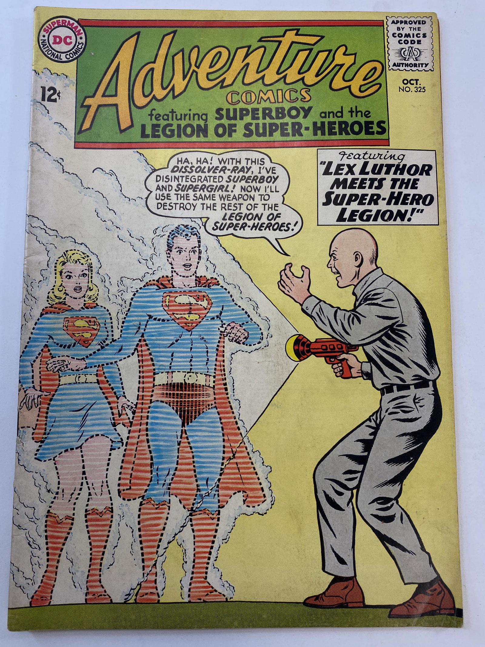 Adventure Comics No. 325 Oct. 1963 Featuring Superboy and the Legion of Super-Heroes. Featuring "Lex (1 of 4)