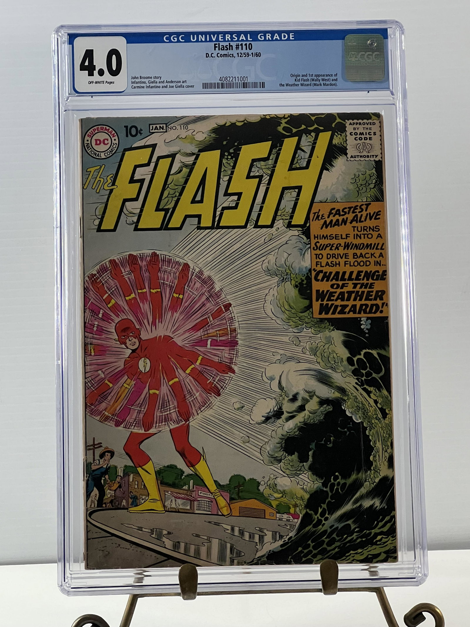 CGC Flash 110 12/59-1/60 D.C. Comics Universal Grader Notes 4.0 OFF-WHITE (1 of 4)