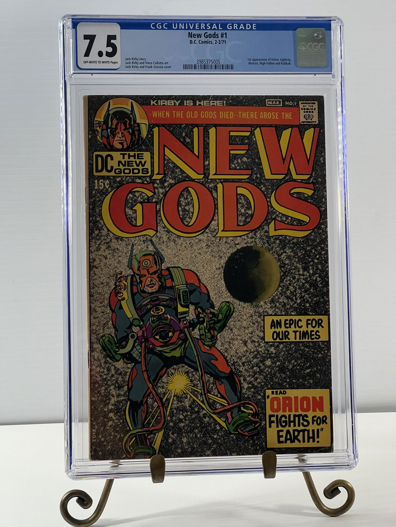 CGC New Gods 1 2-3/71 D.C. Comics Universal Grader Notes 7.5 OFF-WHITE TO WHITE (1 of 4)