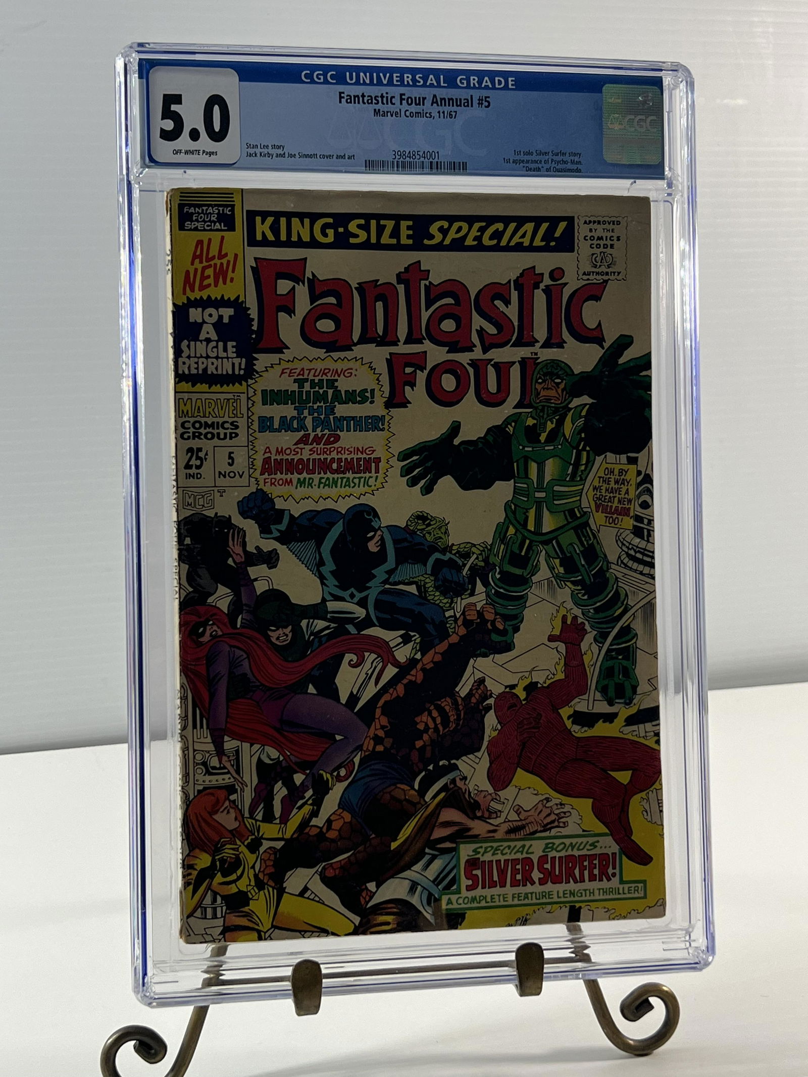 CGC Fantastic Four Annual 5 11/67 Marvel Comics Universal Grader Notes 5.0 OFF-WHITE (1 of 4)
