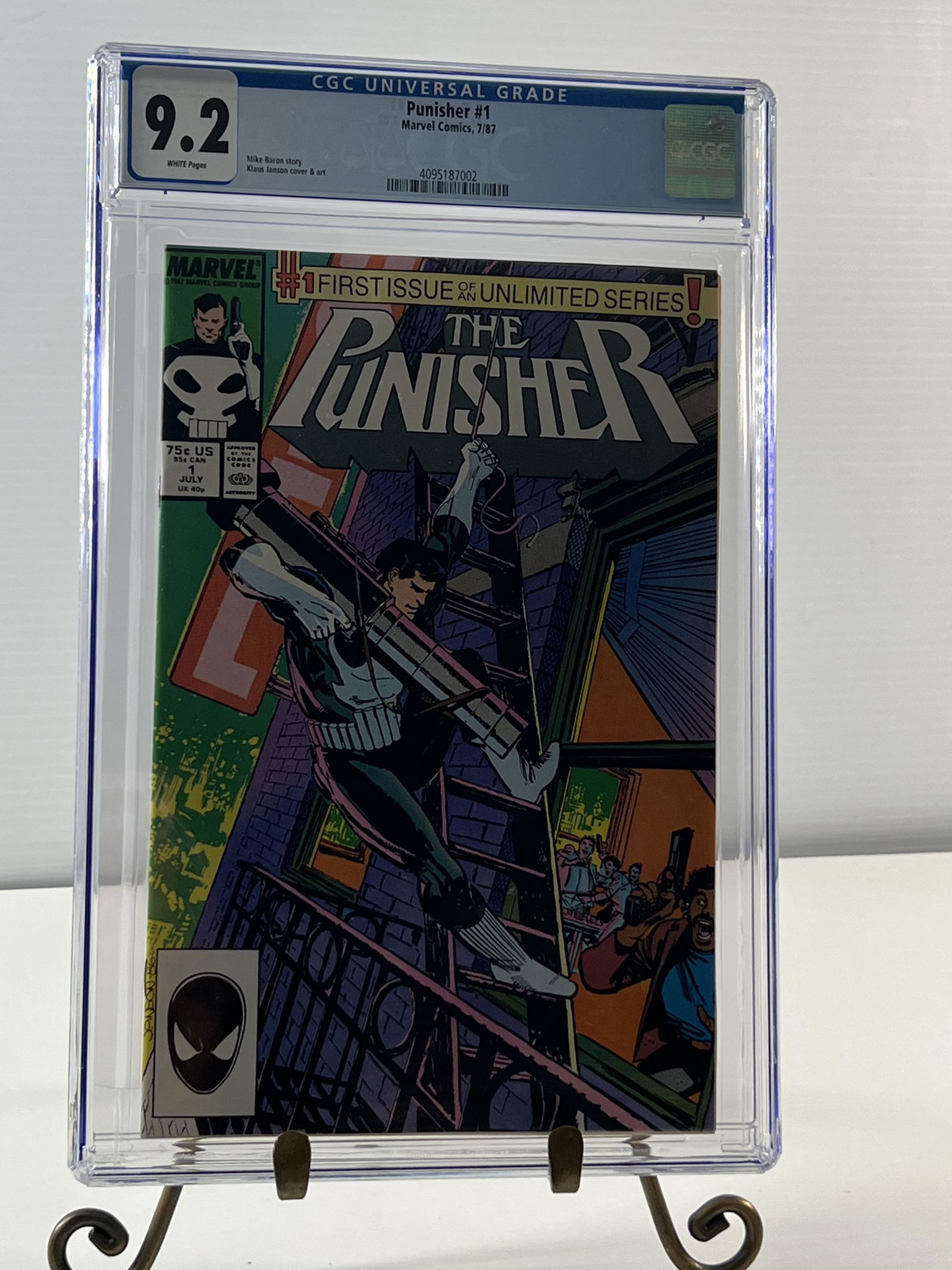 CGC Punisher 1 7/87 Marvel Comics Modern Grader Notes 9.2 WHITE (1 of 4)