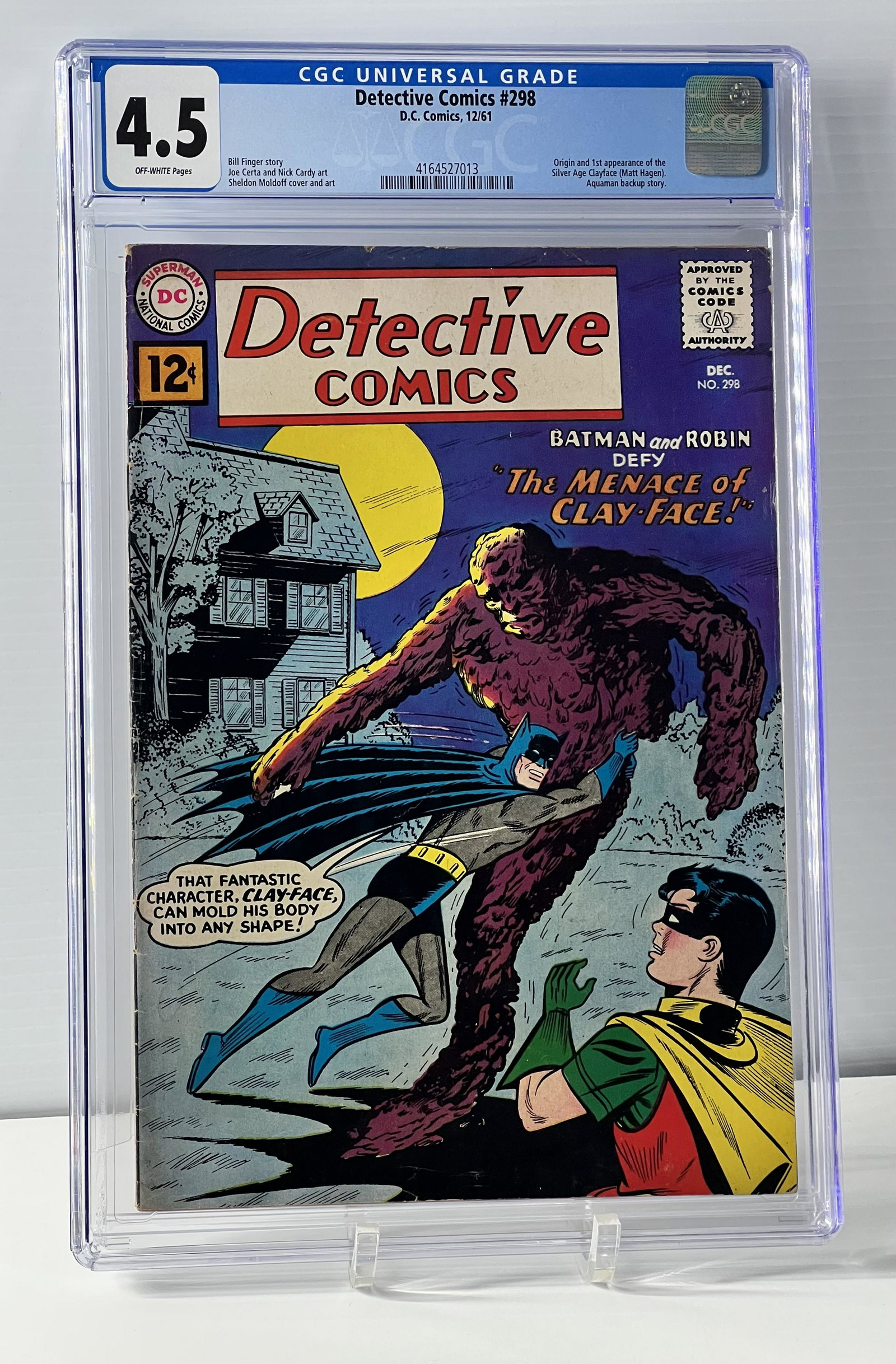Detective Comics 298 12/61 D.C. Comics Universal CGC 4.5 OFF-WHITE (1 of 4)