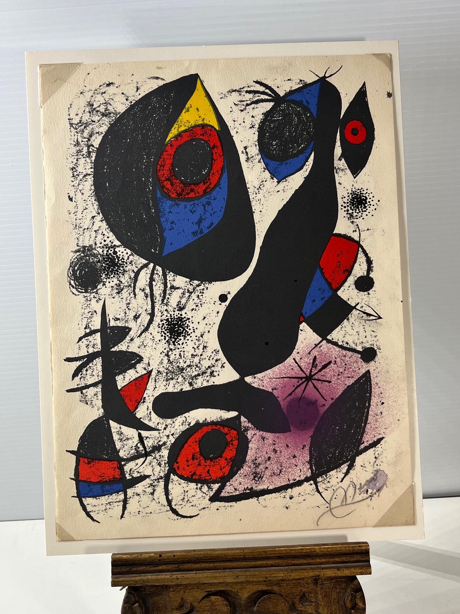 Joan Miro Miro A L'encre I 1972 Original Lithograph Hand Signed Lower right hand corner. (1 of 3)