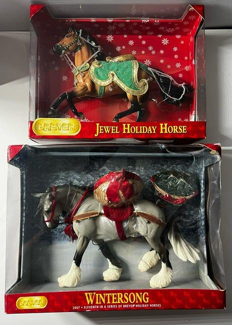 (2) Breyer Horses - Snowstar Carousel Ornament, Baby's First Ornament, Jewel Holiday Horse, & (1 of 8)