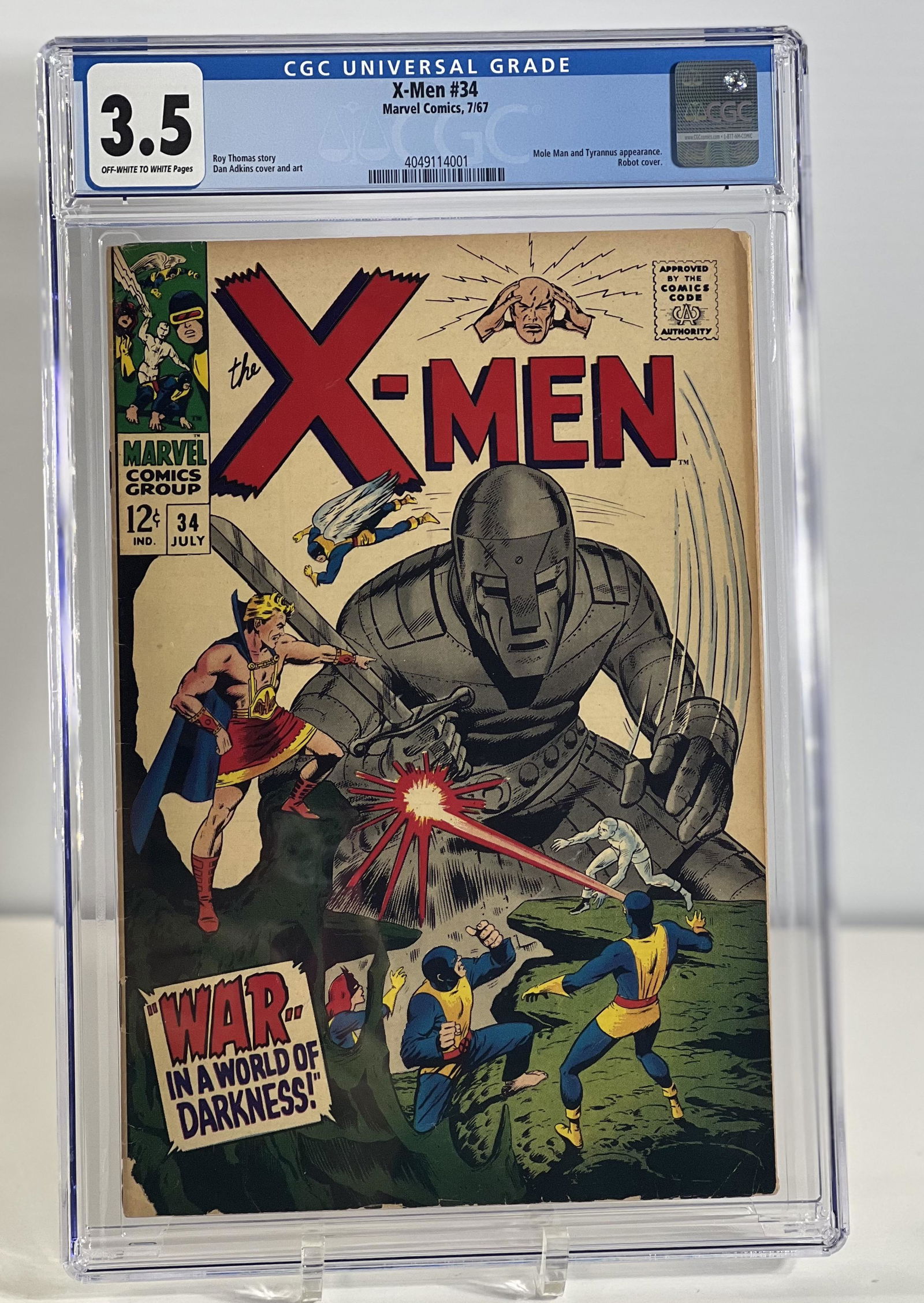X-Men 34 7/67 Marvel Comics Universal CGC 3.5 OFF-WHITE TO WHITE (1 of 4)