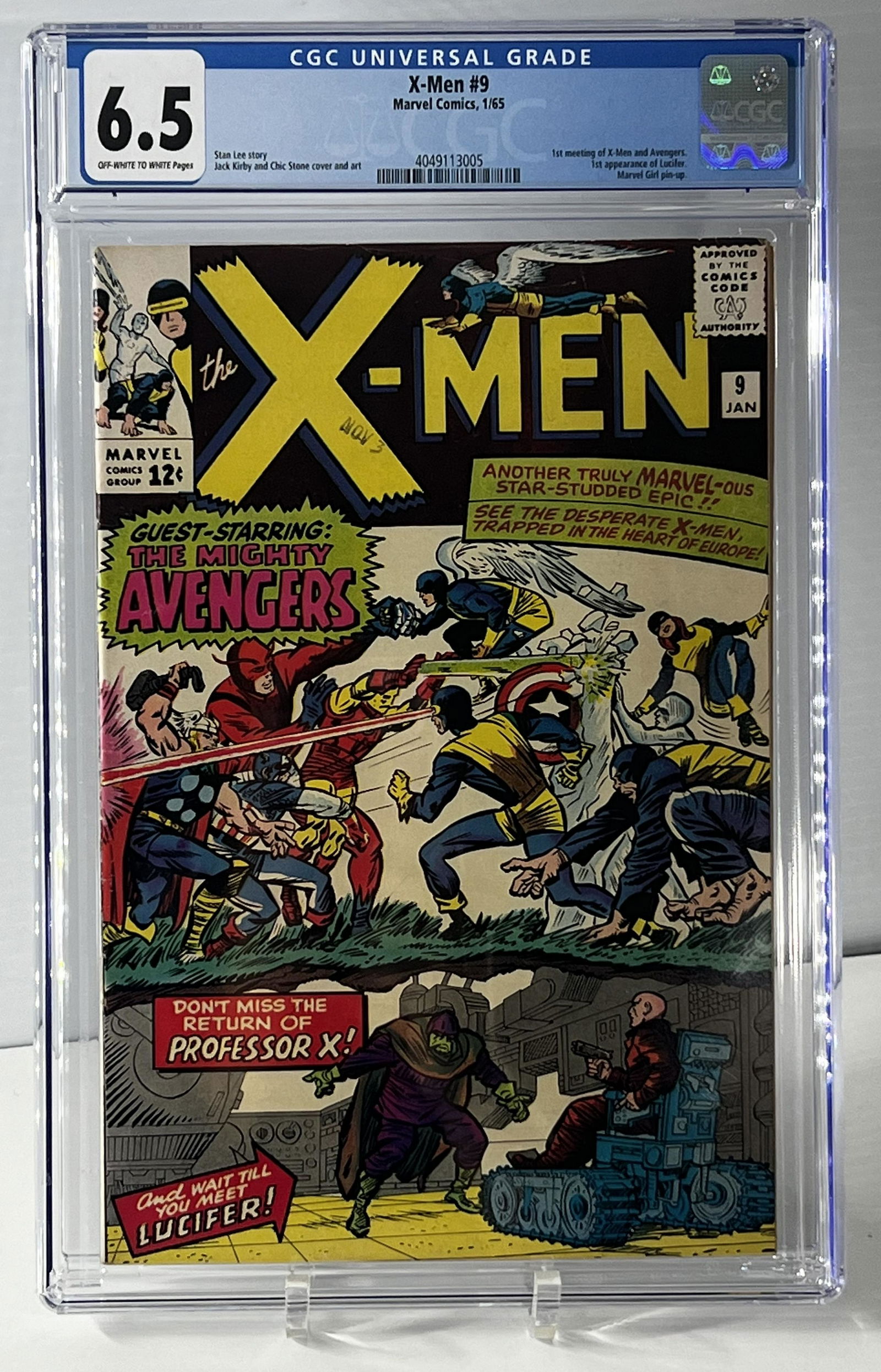X-Men 9 1/65 Marvel Comics Universal CGC 6.5 OFF-WHITE TO WHITE (1 of 4)
