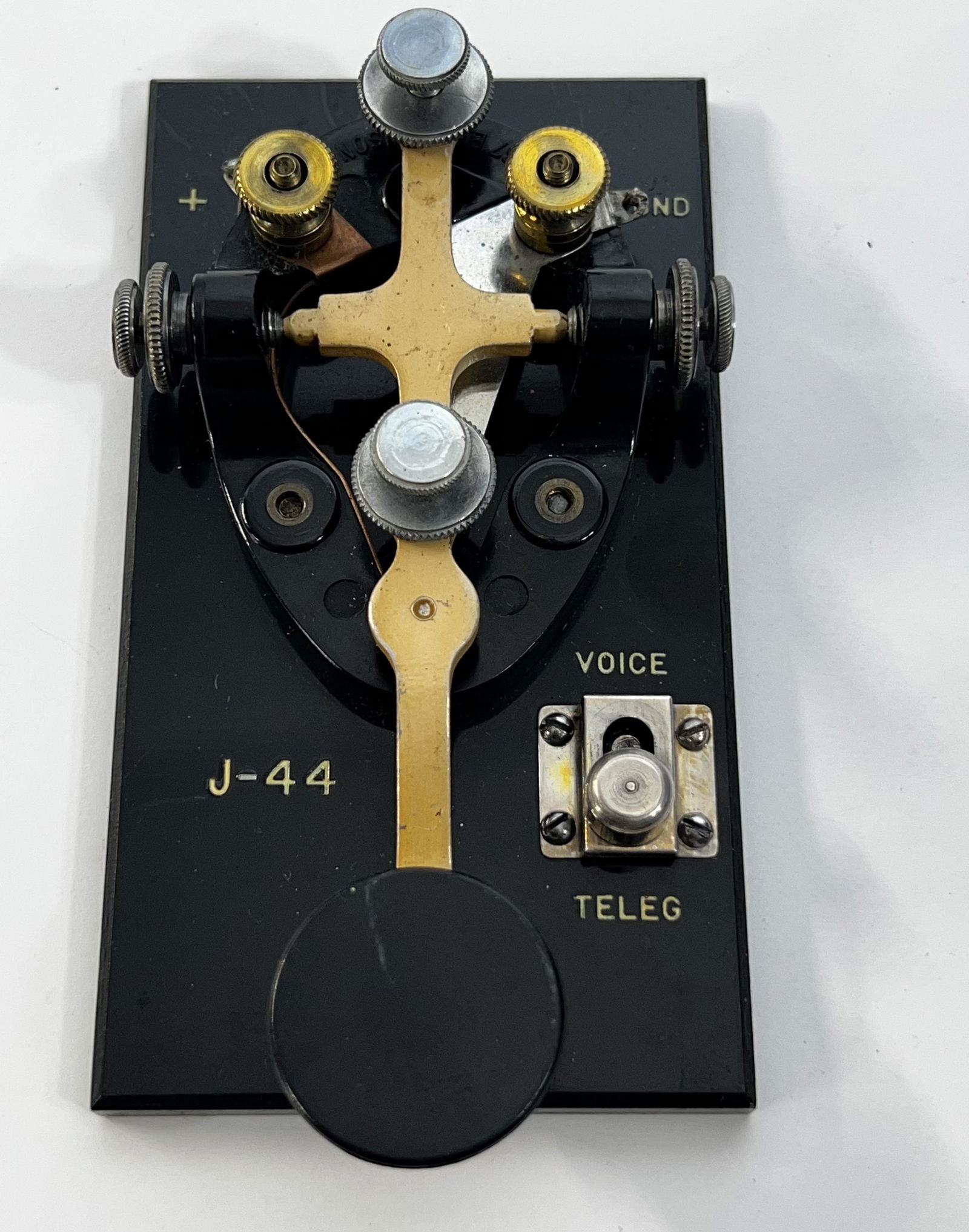 Vintage Morse Code Telegraph Key J 44: Vintage Morse Code Telegraph Key J 44. It comes with paperwork saying. The J 44 has a small slide switch on top of the base on the right side. The switch functions as a circuit closer, which shorts th