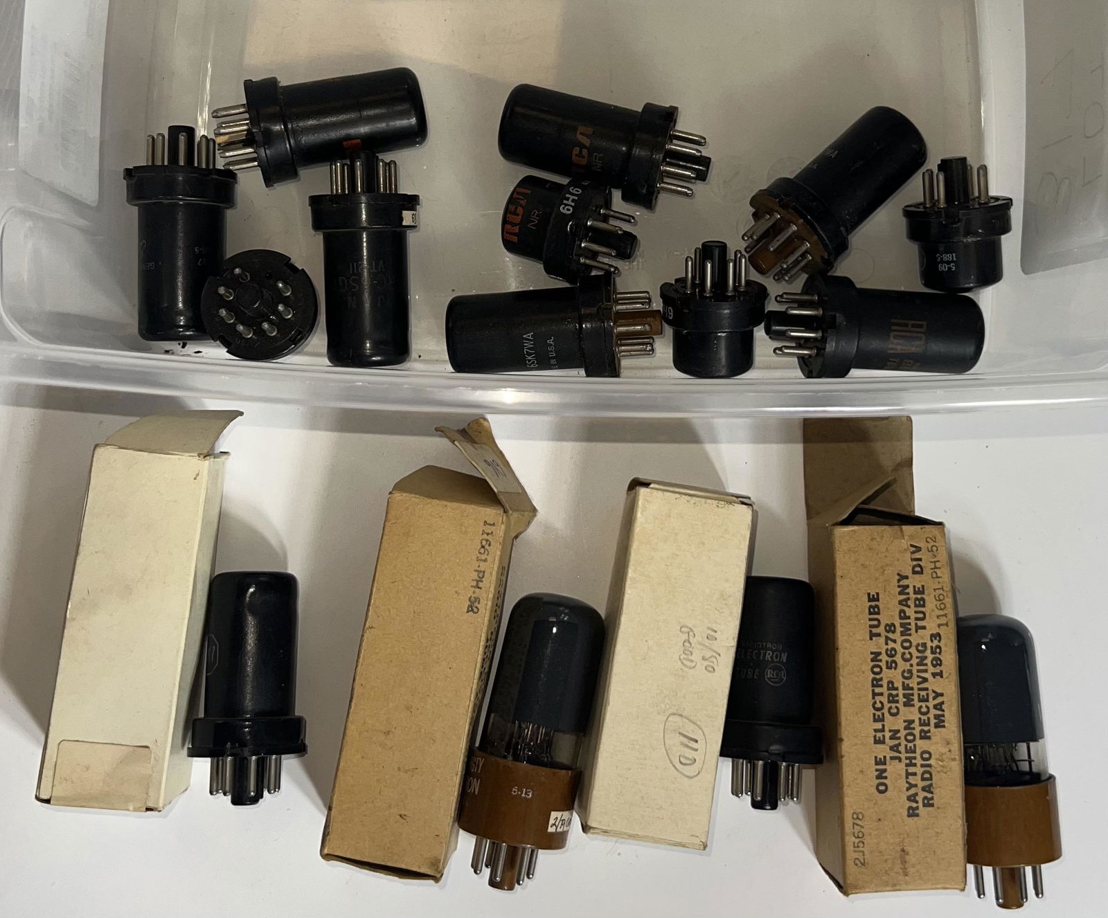 Ham Radio Vacuum Tubes Assorted Mixed Lot of 15 in Working Condition (1 of 2)