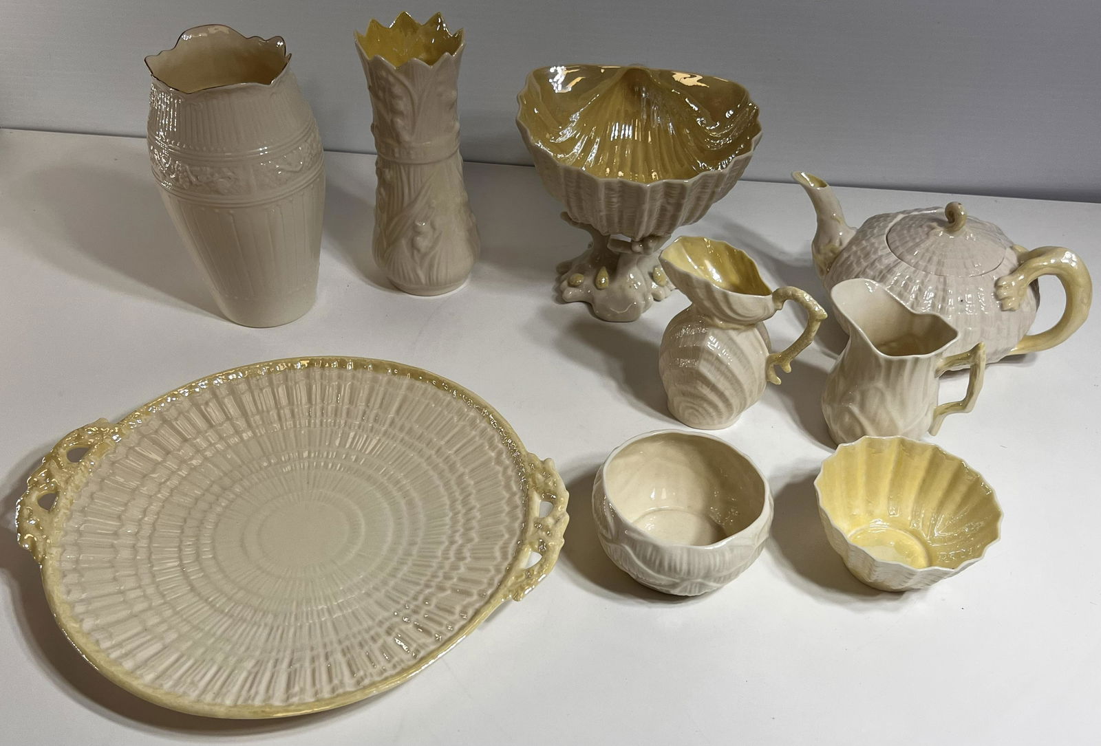 Belleek Pottery Vintage Lot of 8 Assorted pcs (1 of 15)