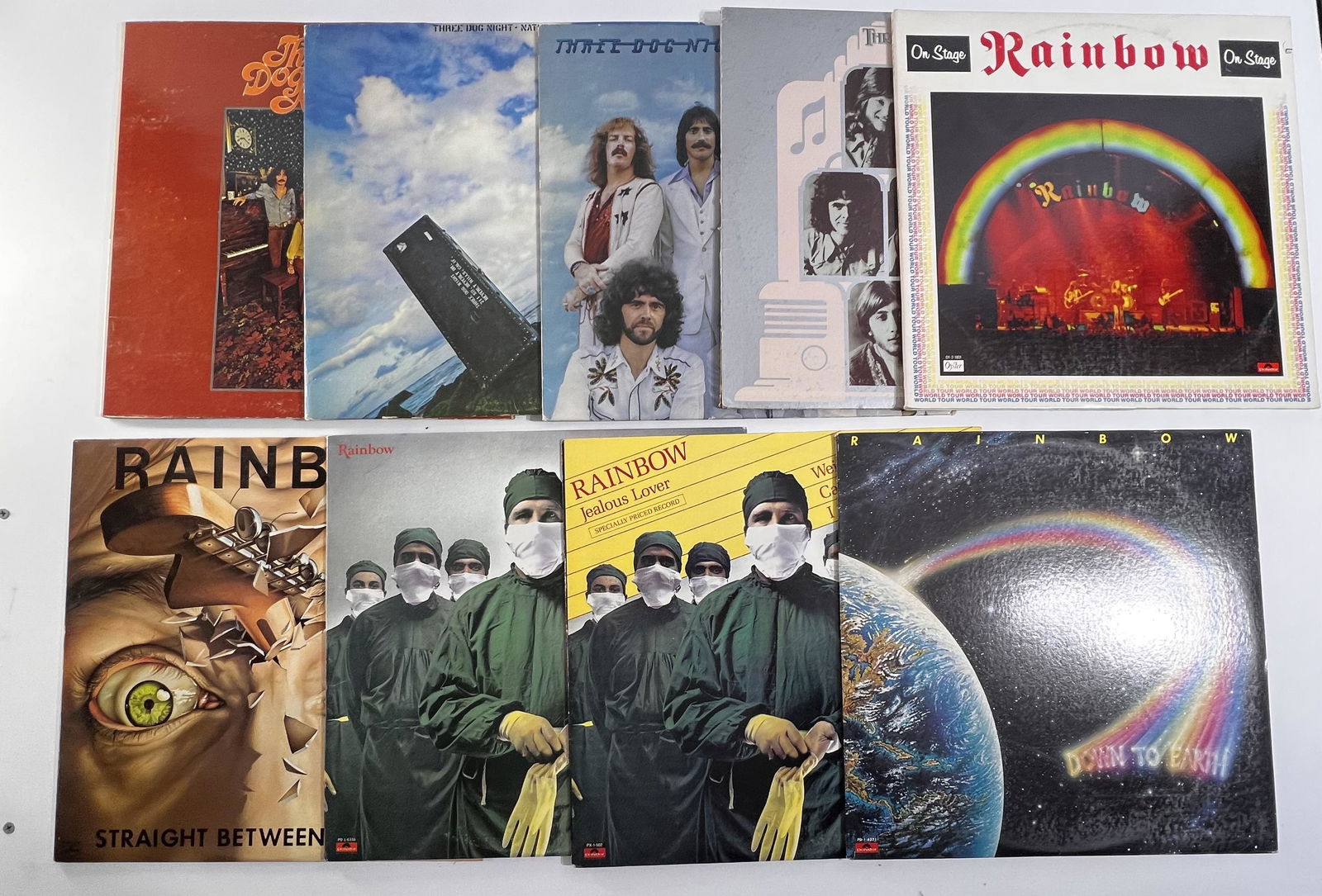 Three Dog Night, & Rainbow Vinyl Albums - Lot of 9 (1 of 3)