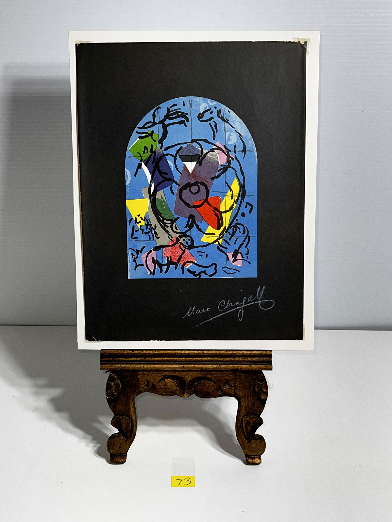 Marc Chagall Print The Jerusalem Windows 1962 Benjamin with Full Color Rare (1 of 4)