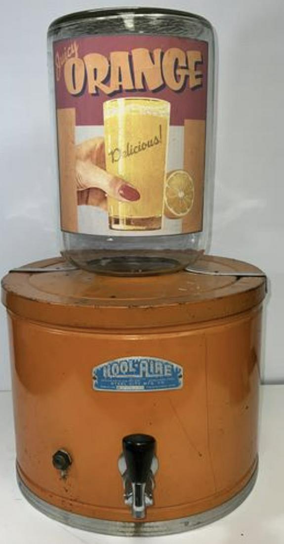 Juicy Orange Kool-Aire Juice Soda Shop Dispenser Glass Bottle (1 of 17)