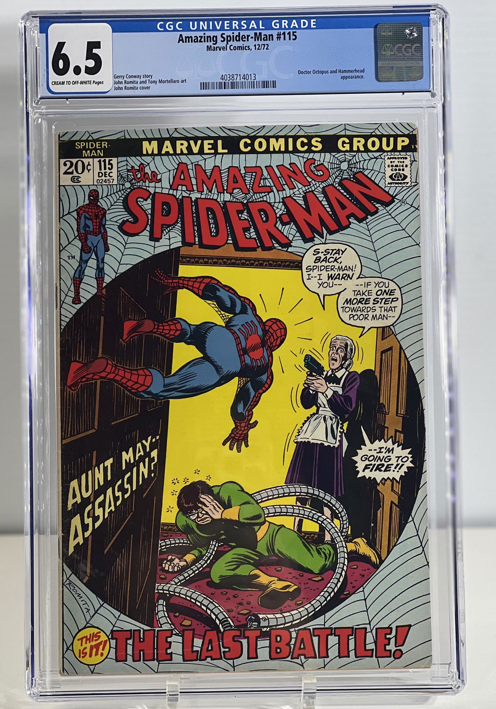 Amazing Spider-Man 115 12/72 Marvel Comics Universal CGC 6.5 CREAM TO OFF-WHITE (1 of 4)