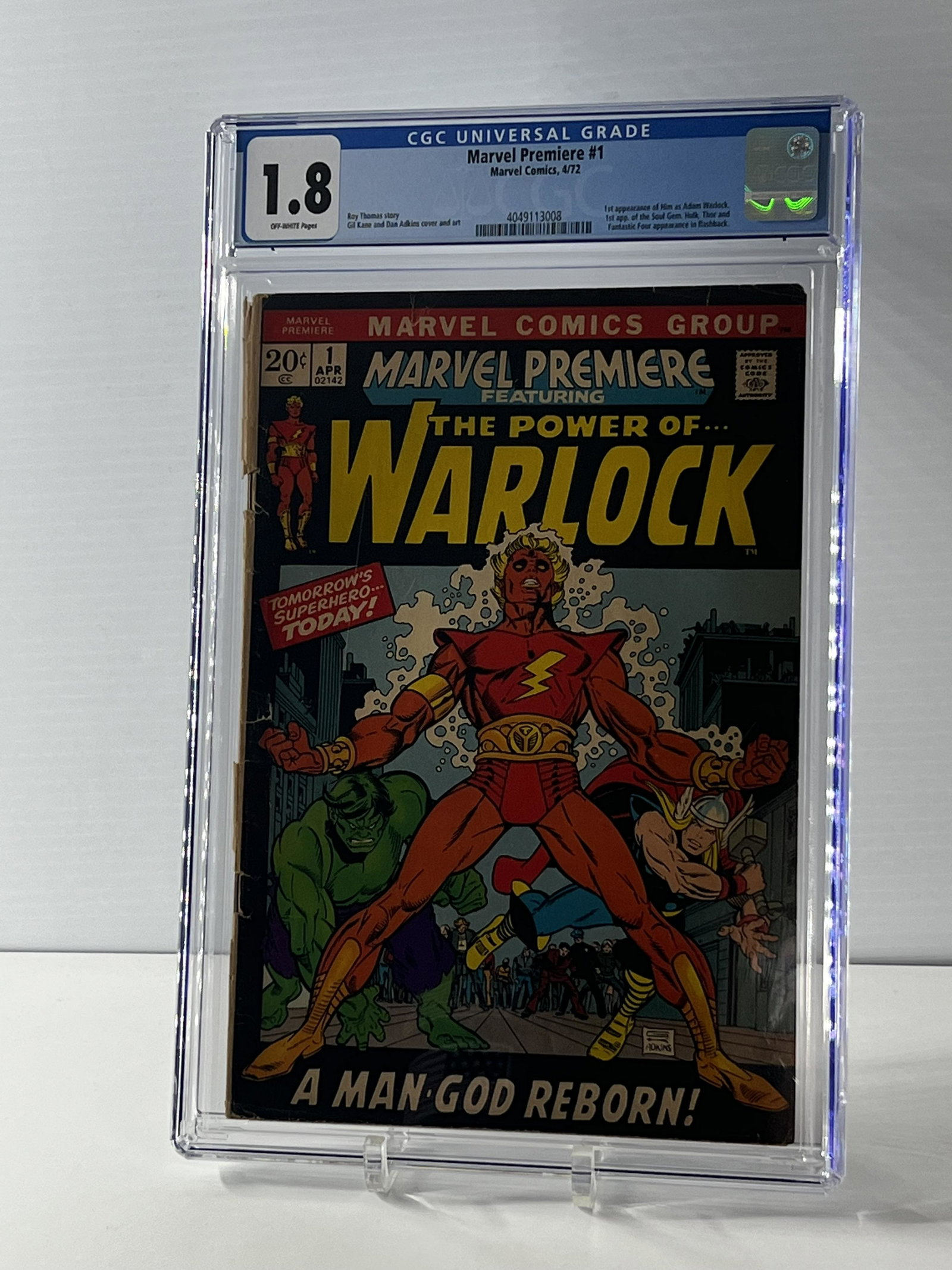 Marvel Premiere 1 4/72 Marvel Comics Universal CGC 1.8 OFF-WHITE (1 of 4)