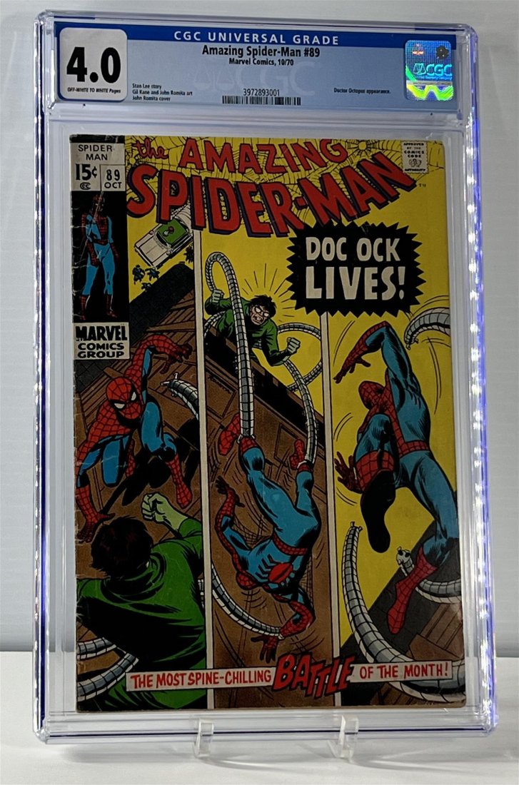 Amazing Spider-Man 89 10/70 Marvel Comics Universal CGC 4.0 OFF-WHITE TO WHITE (1 of 3)