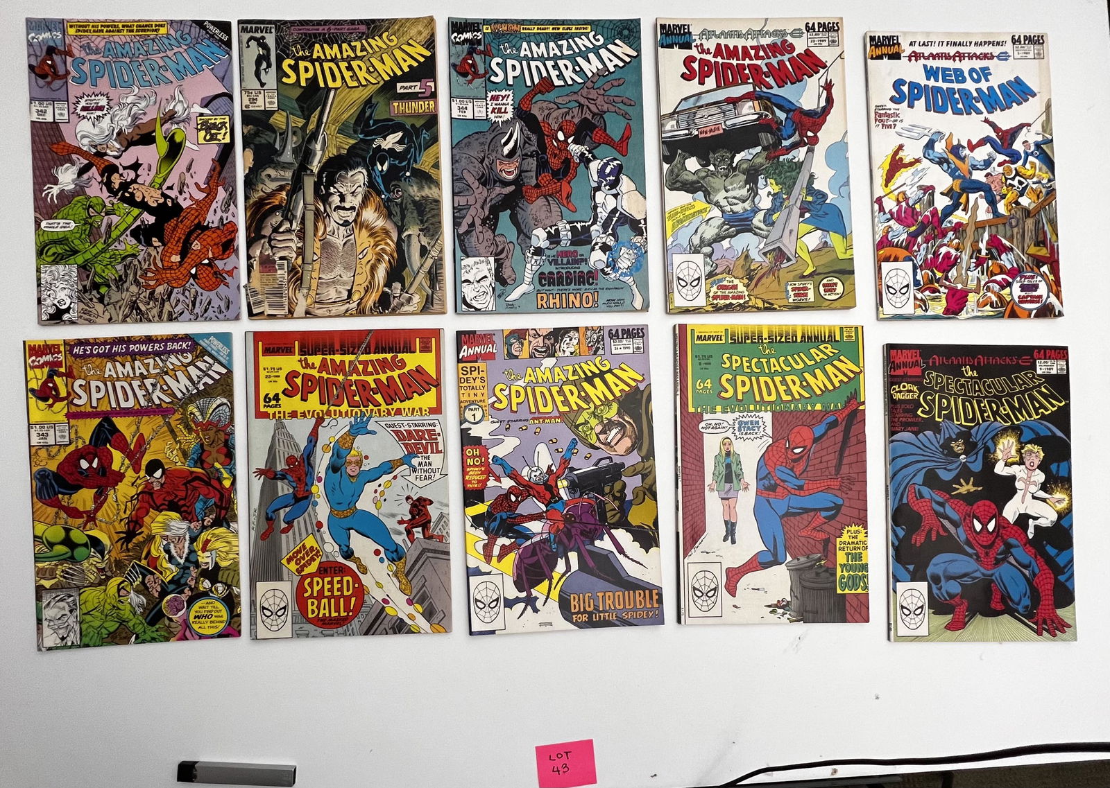 (10) Marvel Comic Books - The Amazing Spider-man No. 294, No. 342, No. 343, No. 344, & The Amazing (1 of 3)