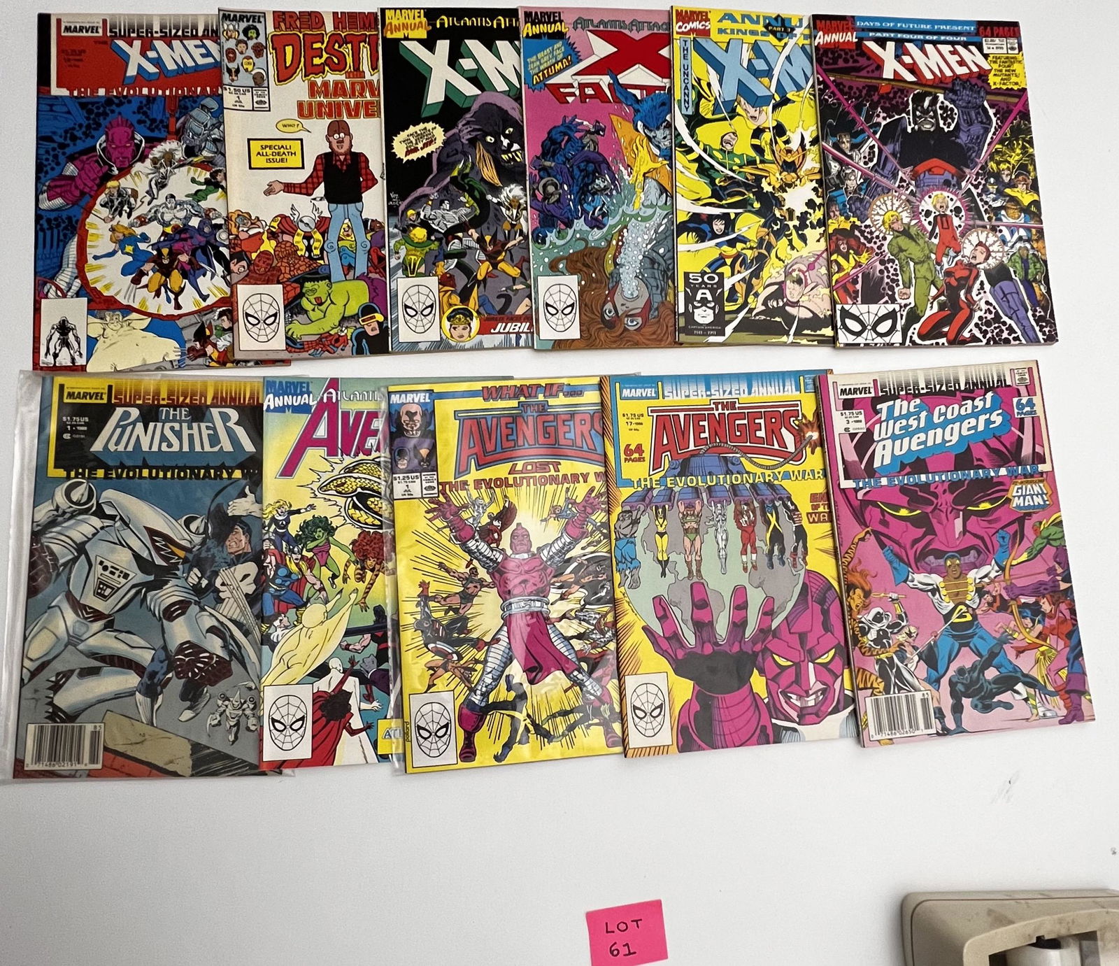 (12) Marvel Comic Books - The Punisher Annual No. 1 , The Avengers Annual No. 1, No. 17 , No. 18 , (1 of 3)