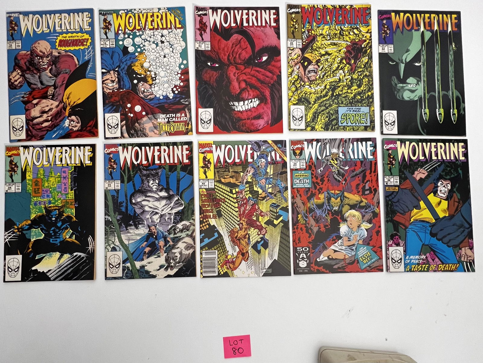 Marvel Comics Wolverine No. 18, No. 19, No. 21, No. 22, No. 23, No. 24, No. 25, No. 26, No. 39, & (1 of 3)
