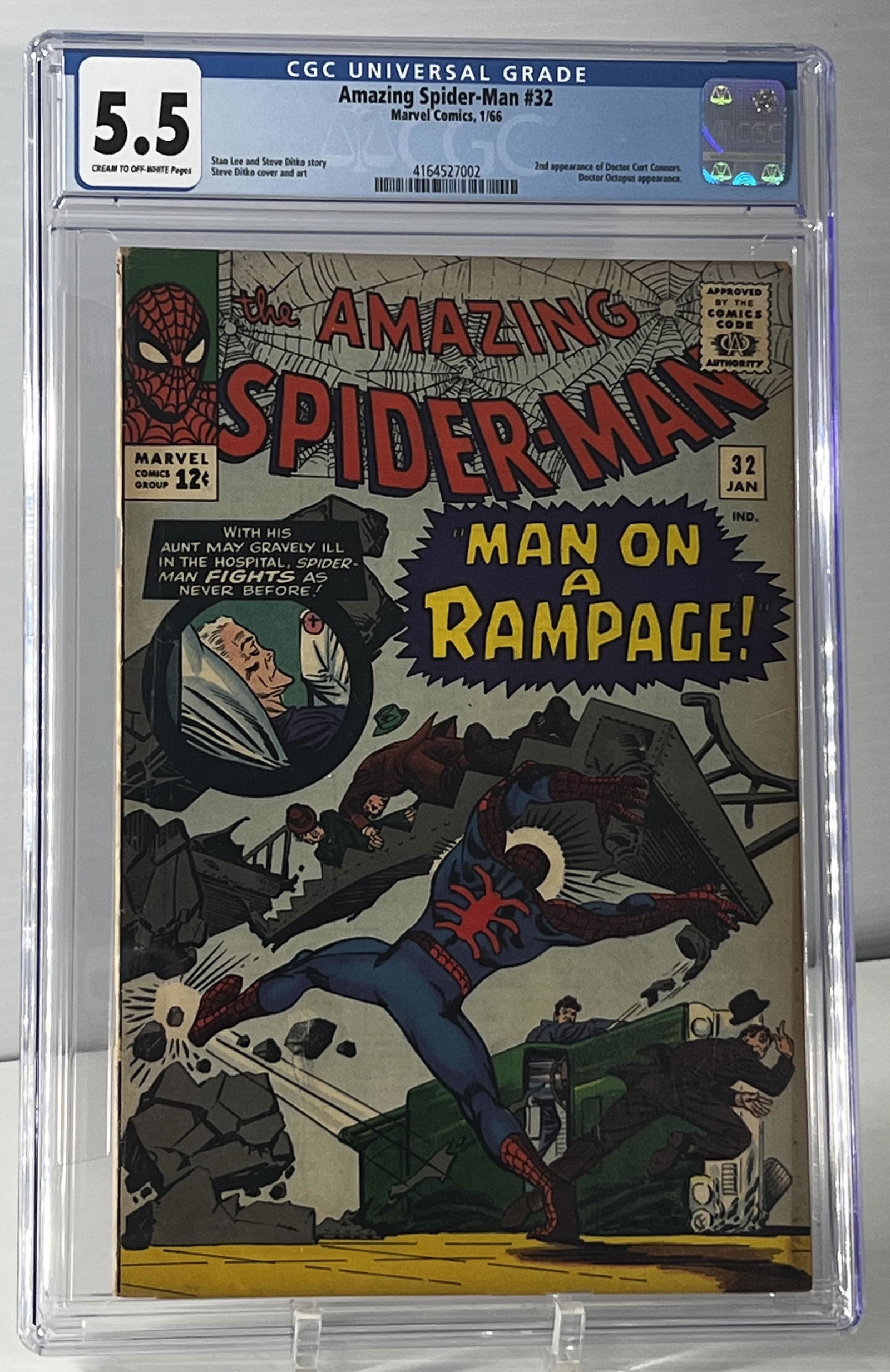 Amazing Spider-Man #32 1/66 Marvel Comics Universal CGC 5.5 CREAM TO OFF-WHITE (1 of 4)