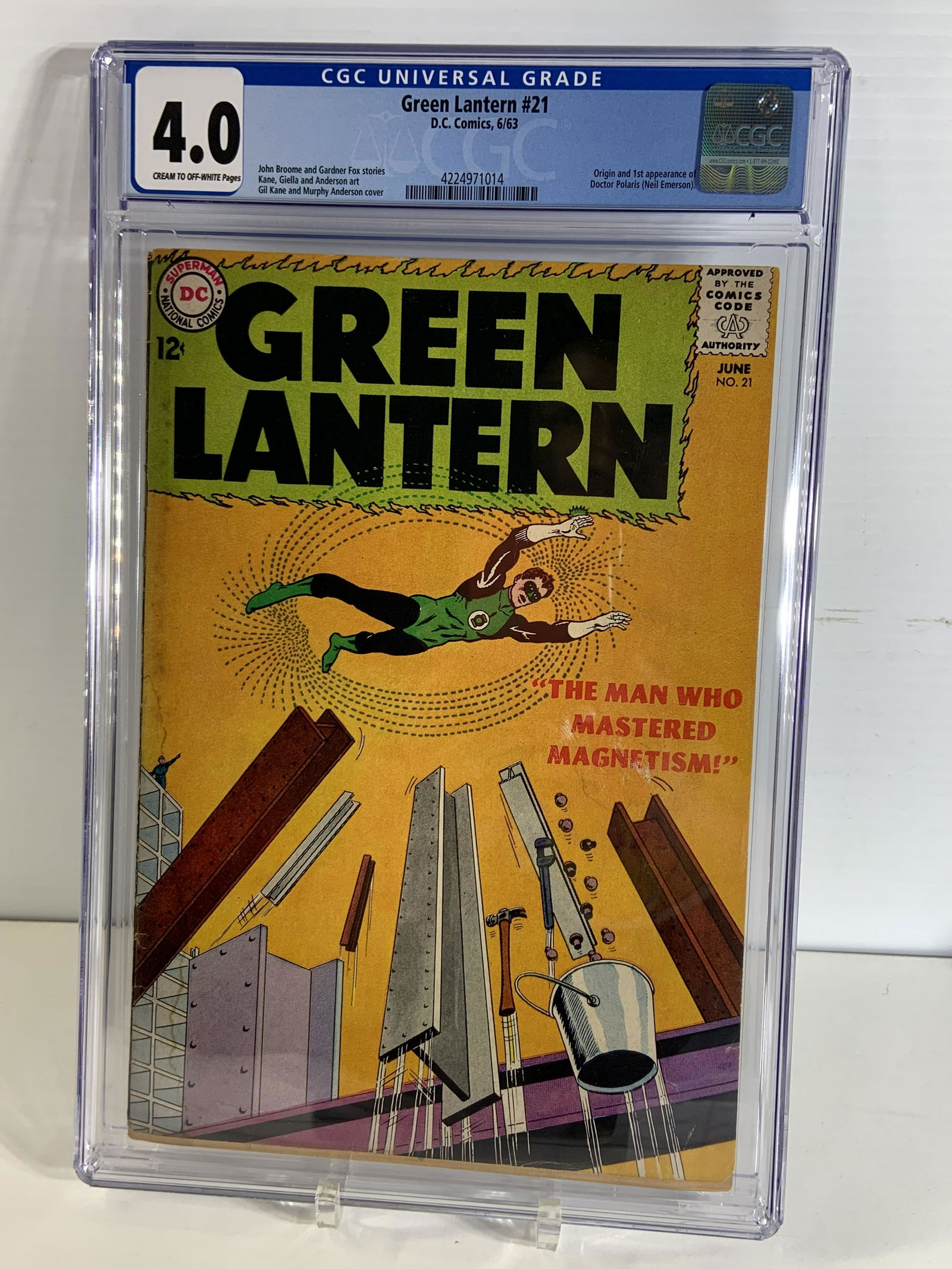 Green Lantern 21 6/63 D.C. Comics CGC 4.0 CREAM TO OFF-WHITE (1 of 4)