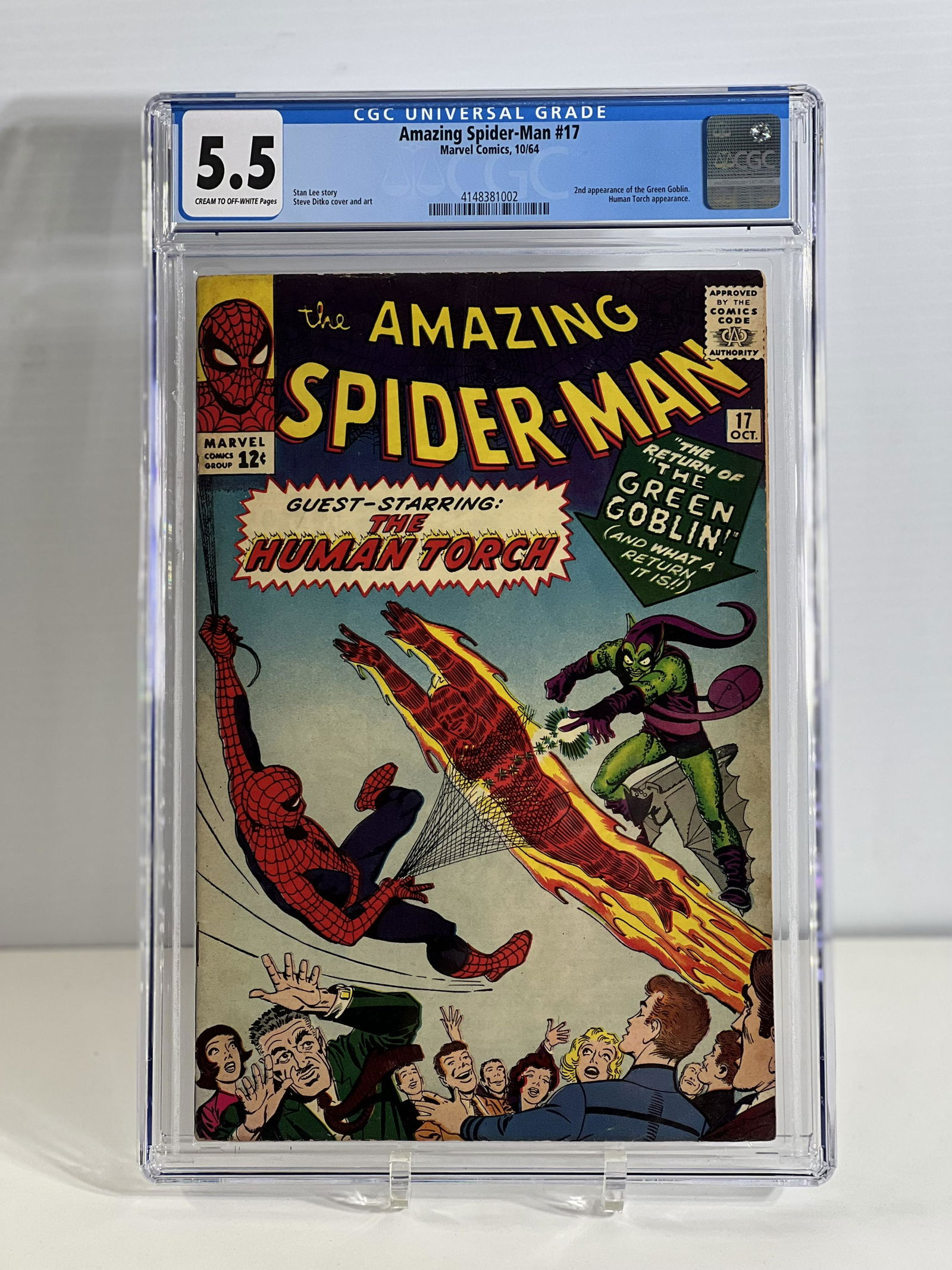 Amazing Spider-Man 17 10/64 Marvel Comics Universal CGC 5.5 CREAM TO OFF-WHITE (1 of 4)