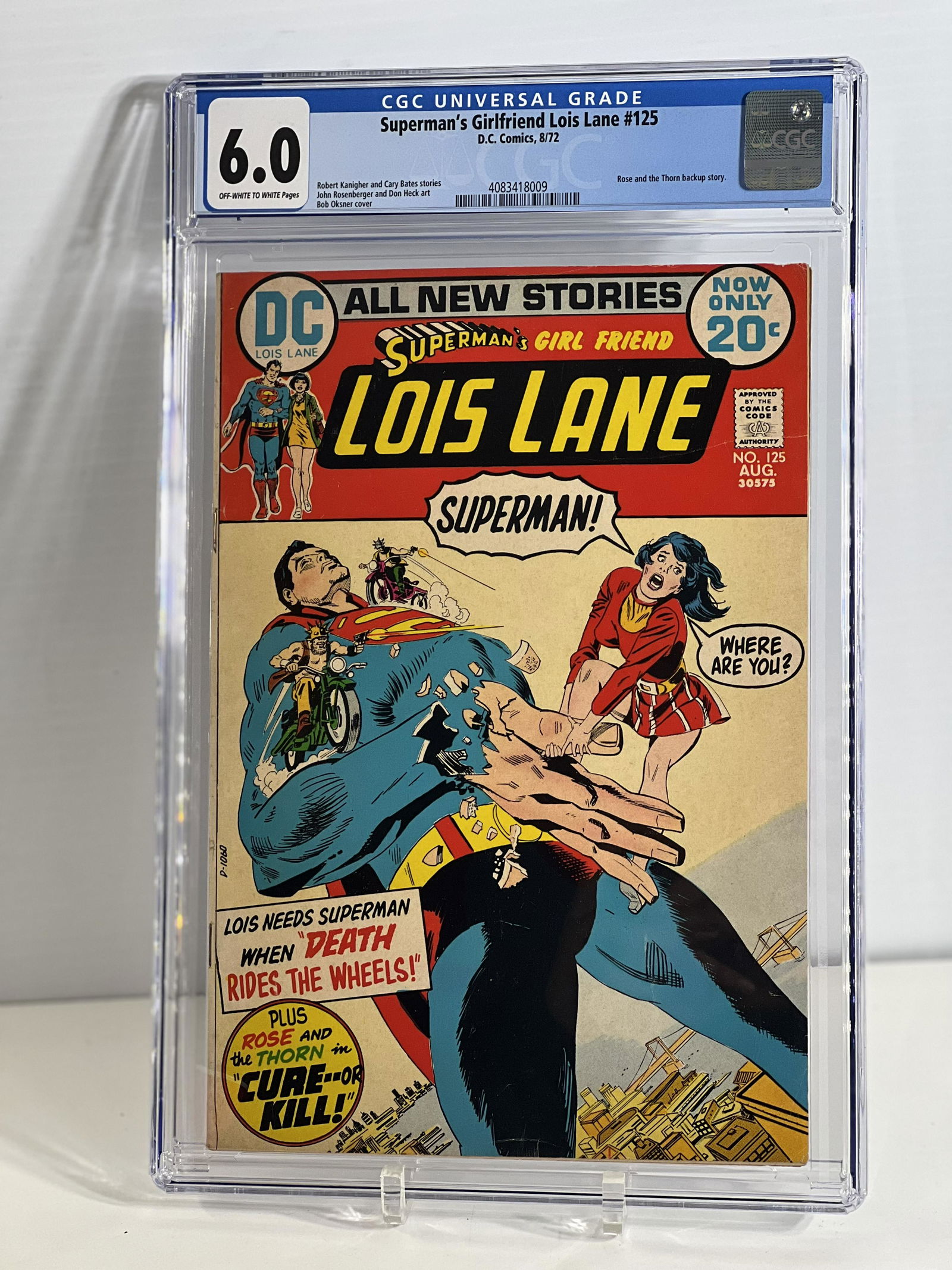 Superman's Girlfriend Lois Lane 125 8/72 D.C. Comics Universal CGC 6.0 OFF-WHITE TO WHITE (1 of 4)