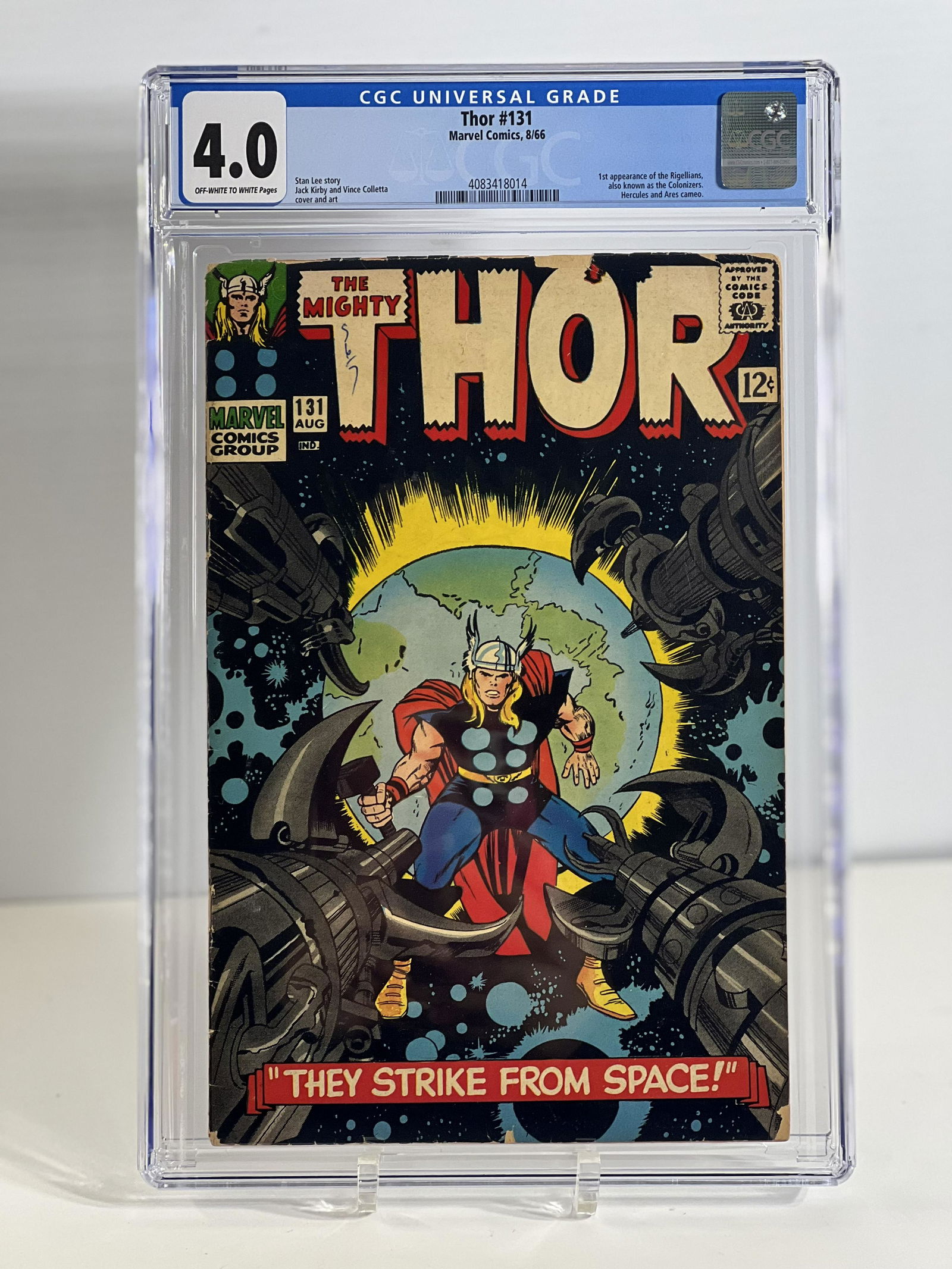 Thor 131 8/66 Marvel Comics Universal CGC 4.0 OFF-WHITE TO WHITE (1 of 4)