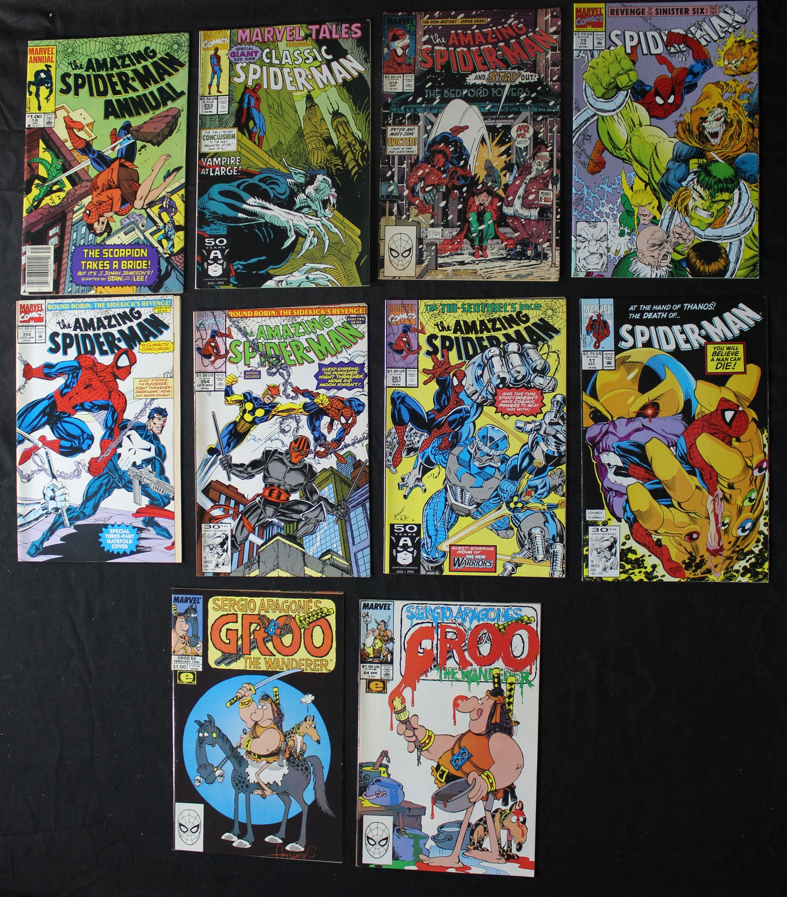 SPIDER MAN AND GROO 10 comics books 1980's (1 of 7)