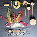 Tropical Hobbyland Miami Fla Authentic Vintage Indian Souvenirs - Lot of 8