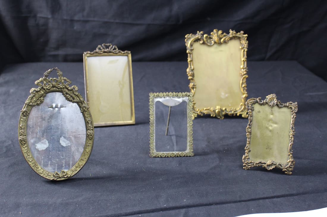 Antique Brass Picture Frames - Lot of 5 (1 of 9)