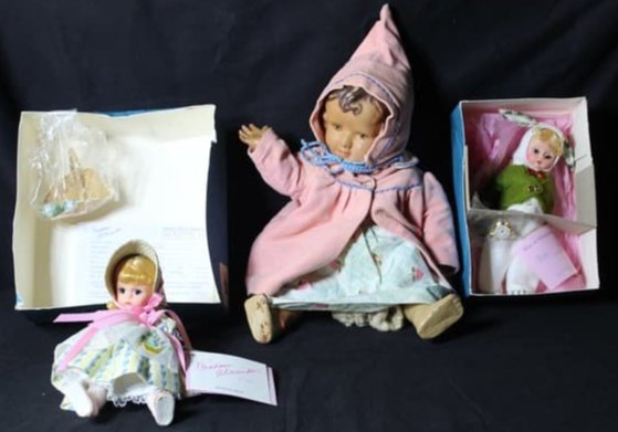Lot of 3 Dolls -  2 Madame Alexander Dolls & 1 Paper Mache Older Doll (1 of 8)